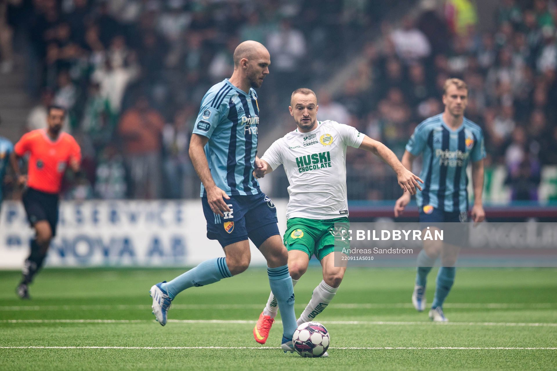 Djurgårdens Marcus Danielson och Hammarbys Veton Berisha
