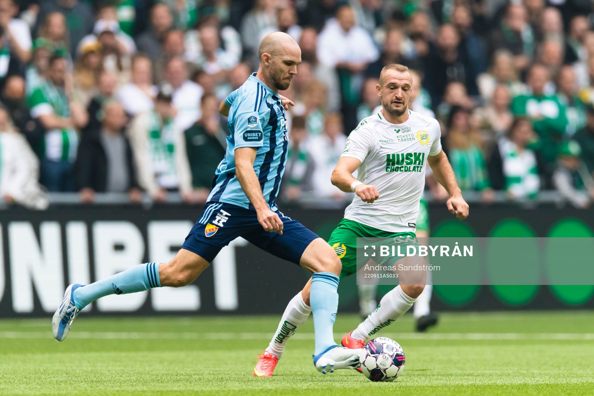 Djurgårdens Marcus Danielson och Hammarbys Veton Berisha