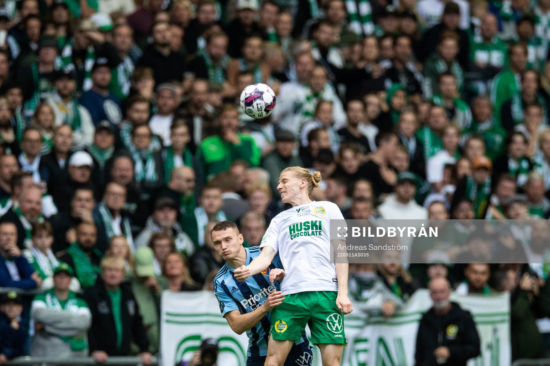 Djurgårdens Haris Radetinac och Hammarbys Gustav Ludwigson