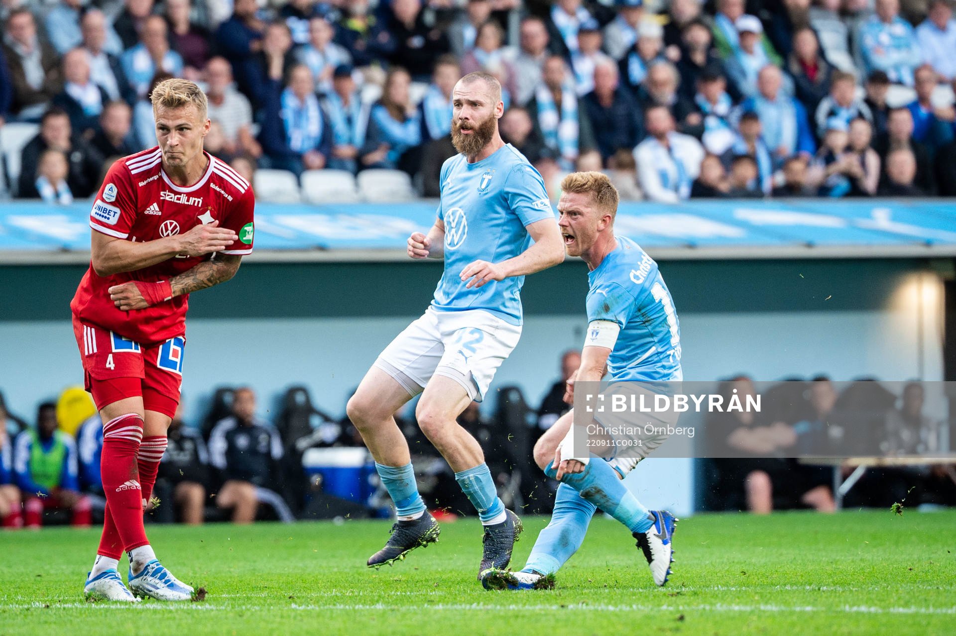 Malmö FFs Anders Christiansen har ont