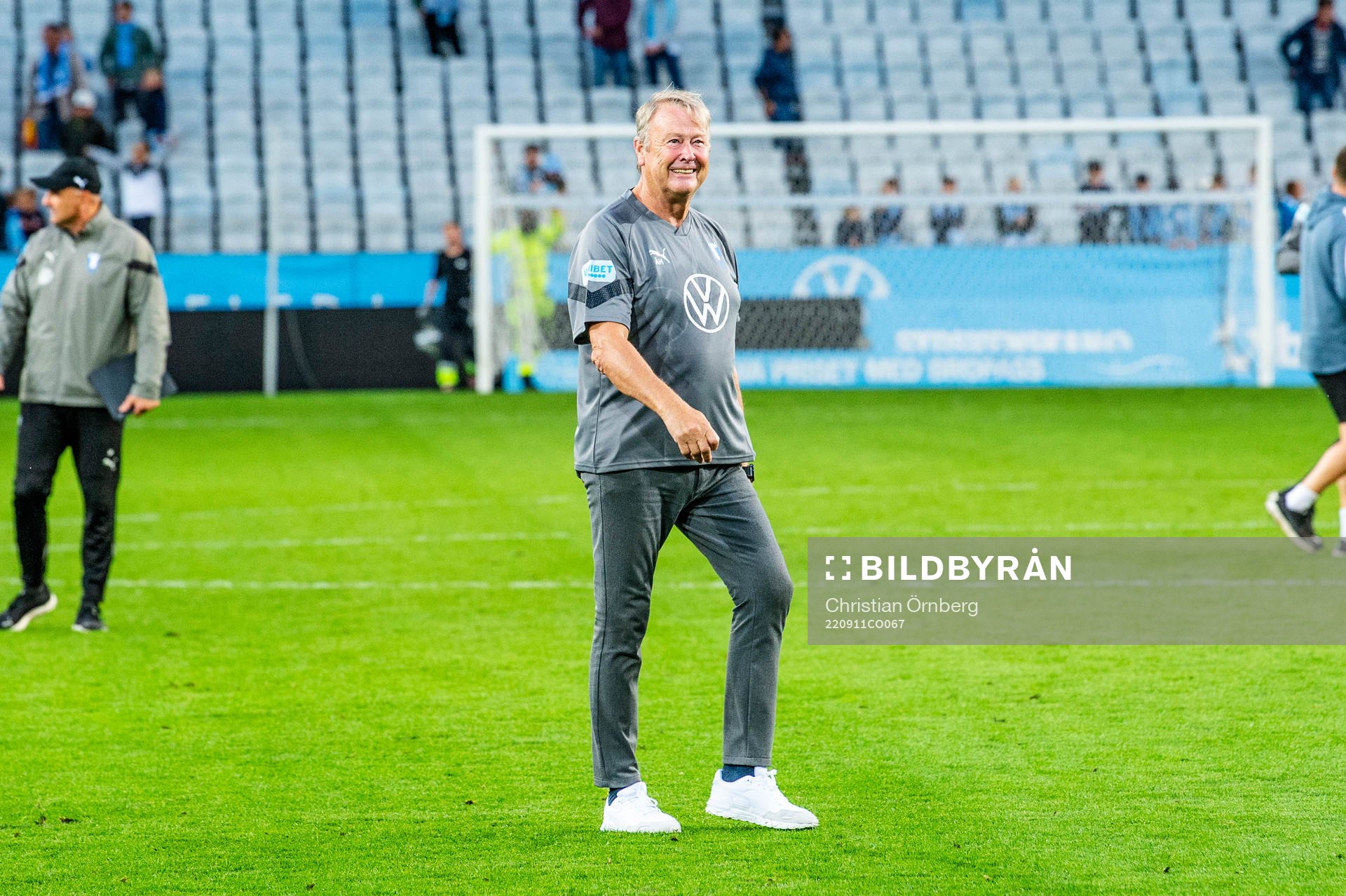 Malmö FFs tränare Åge Hareide jublar