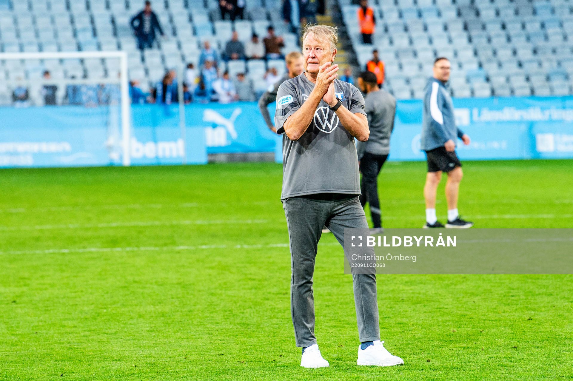 Malmö FFs tränare Åge Hareide jublar