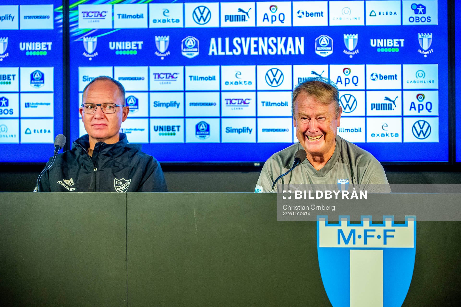IFK Norrköpings tränare Glen Riddersholm och Malmö FFs
