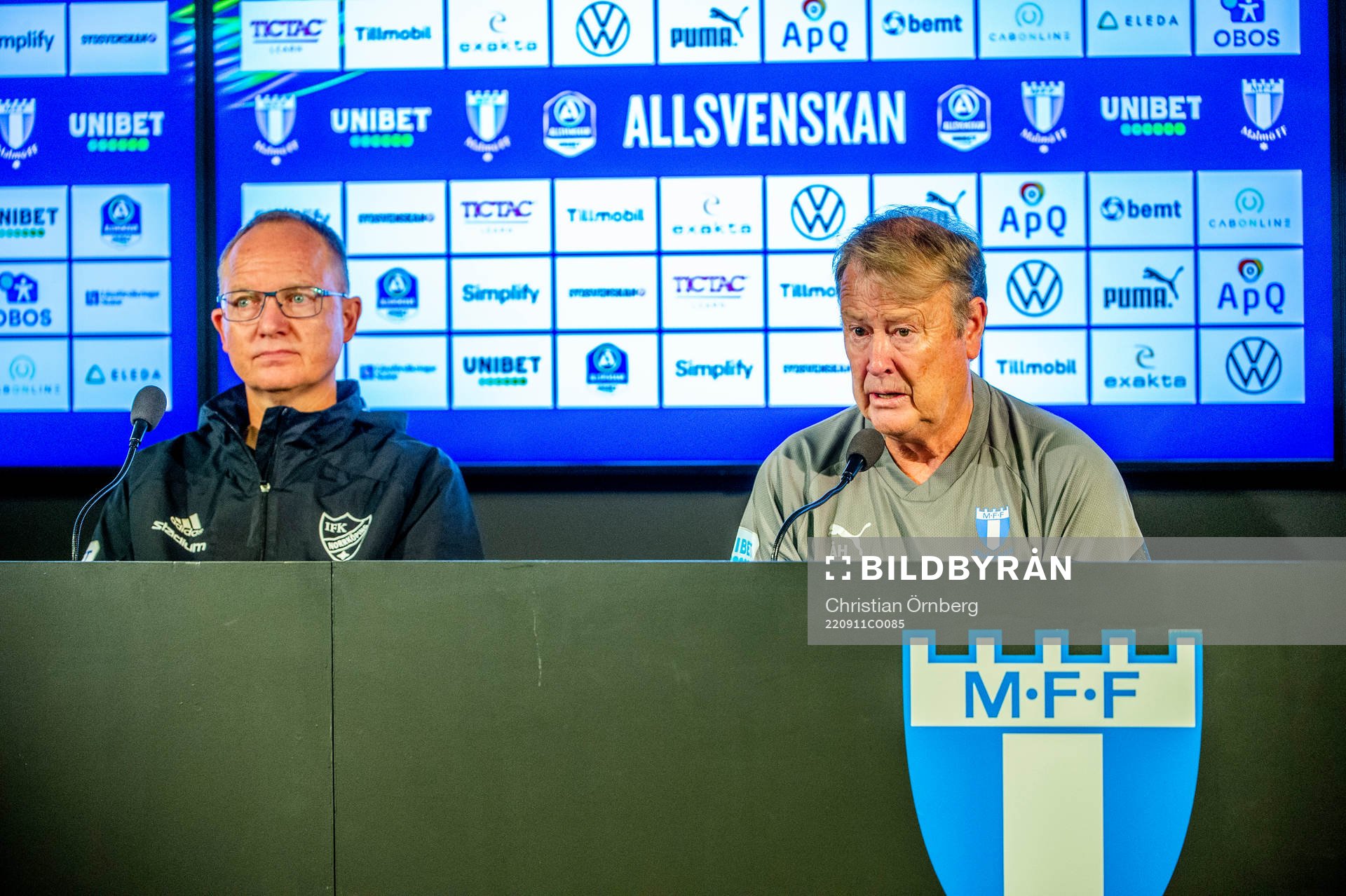 IFK Norrköpings tränare Glen Riddersholm och Malmö FFs