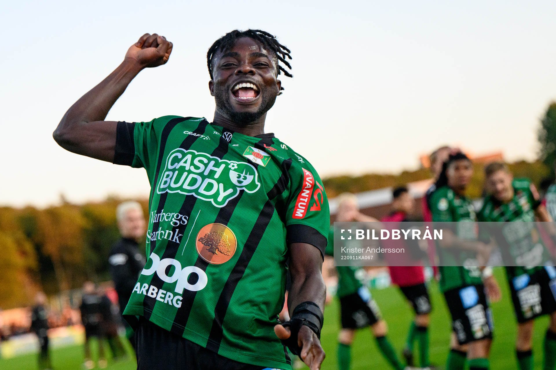 Varbergs Gideon Mensah jublar