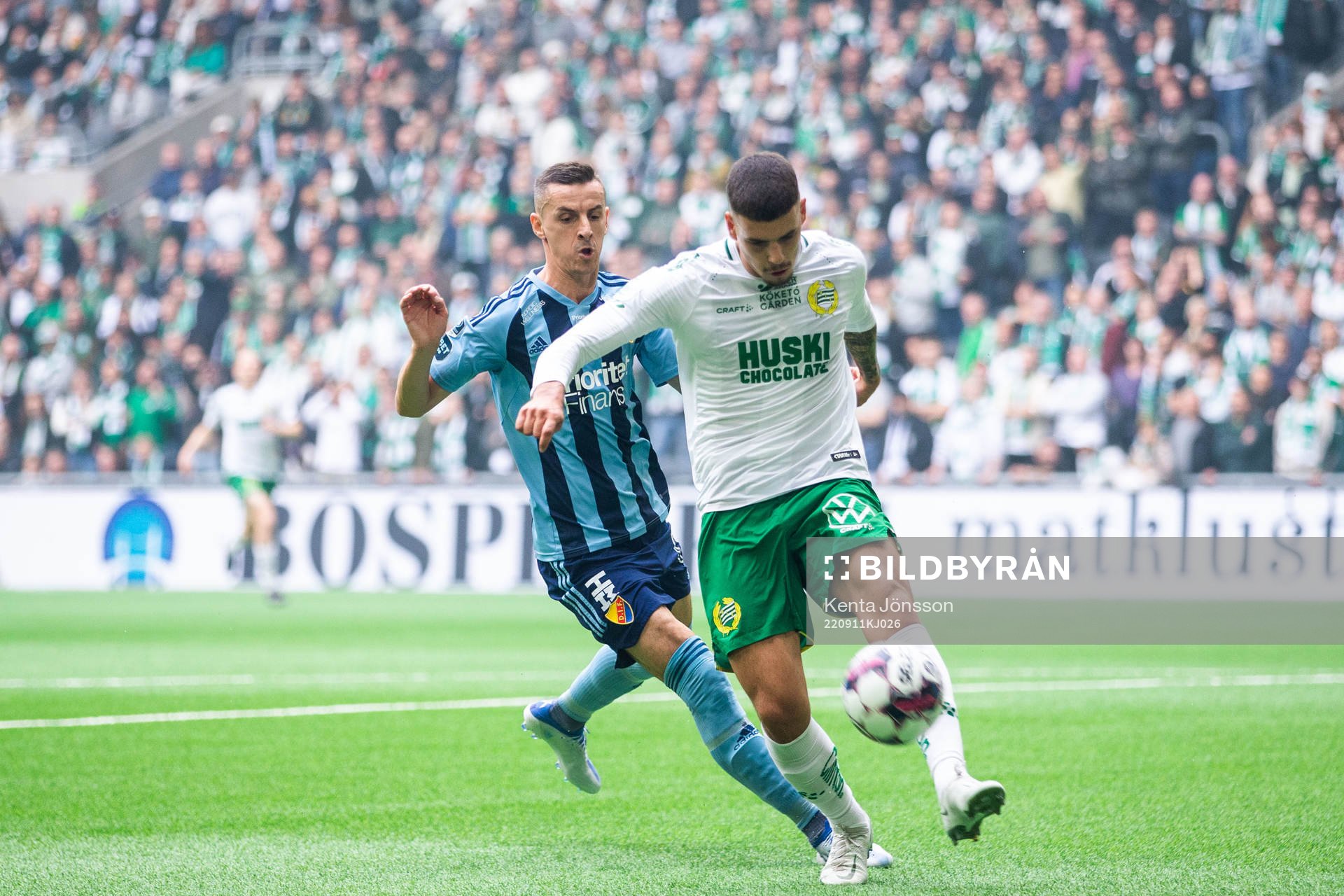 Djurgårdens Haris Radetinac och Hammarbys Edvin Kurtulus