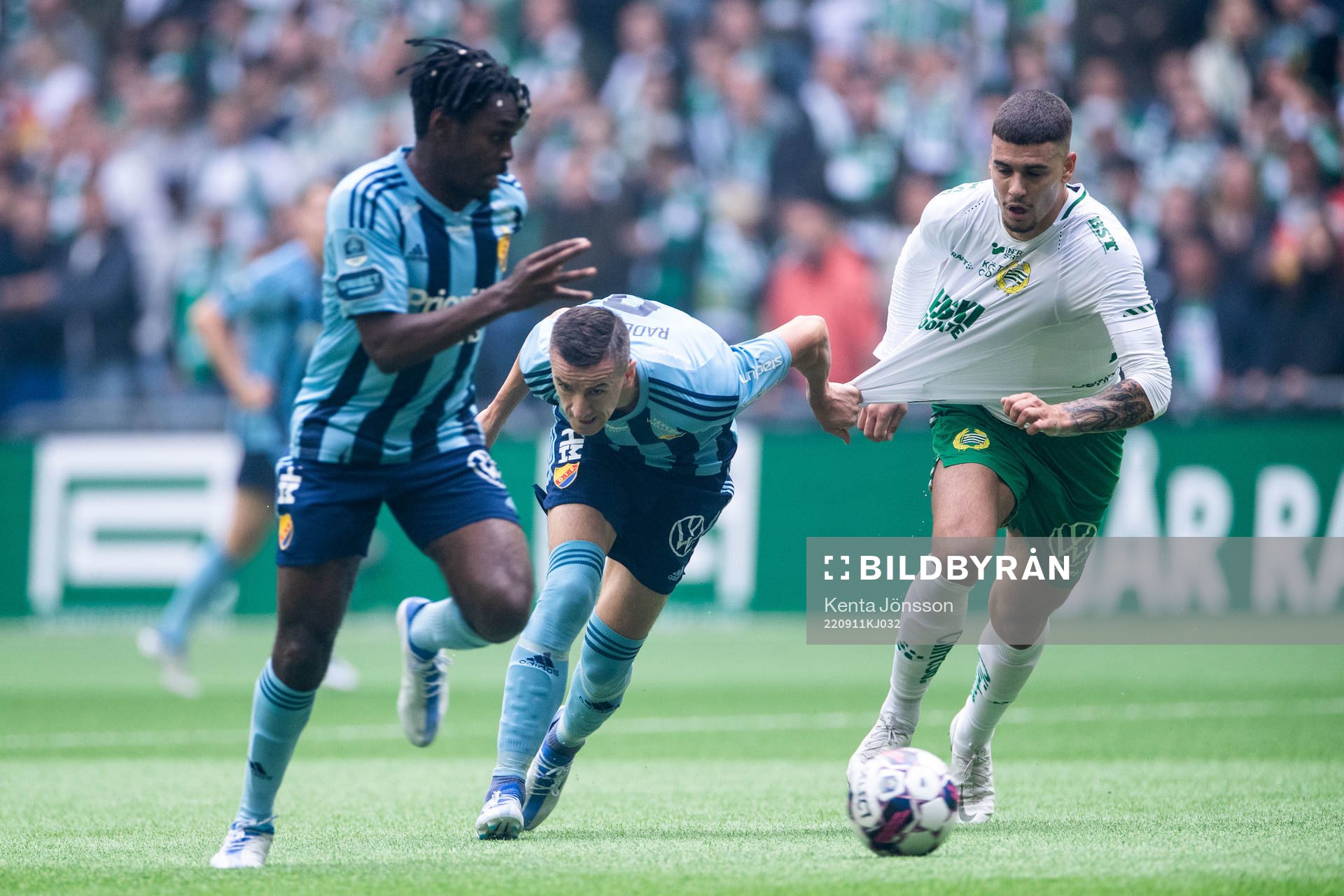 Djurgårdens Haris Radetinac och Hammarbys Edvin Kurtulus