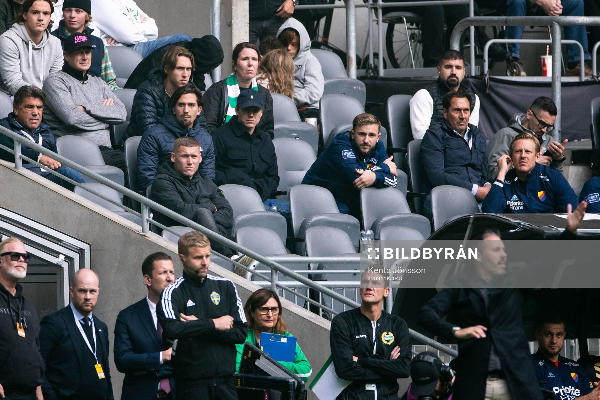 Djurgårdens Victor Edvardsen och Gustav Wikheim på