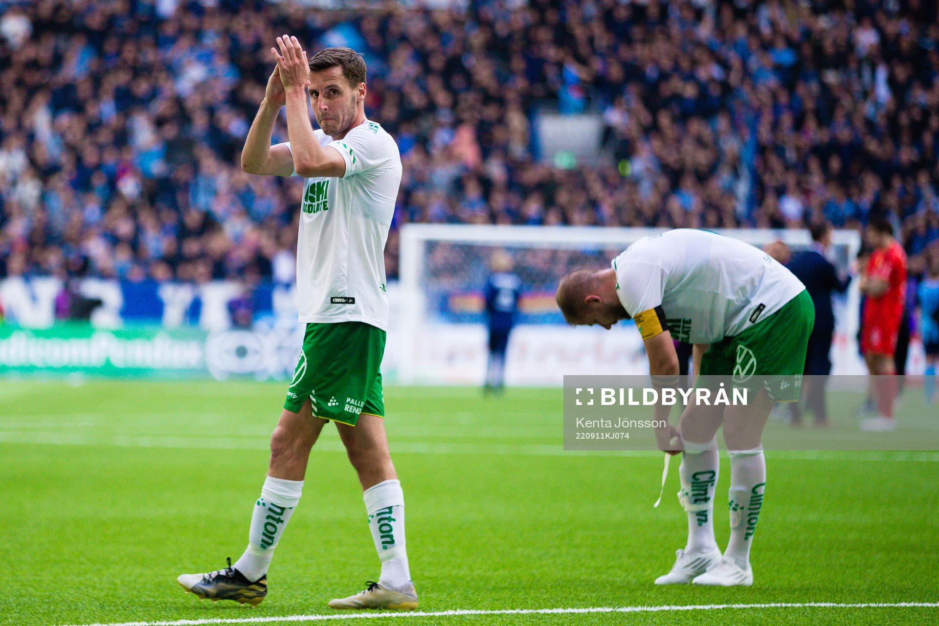 Hammarbys Jeppe Andersen och Veton Berisha deppar