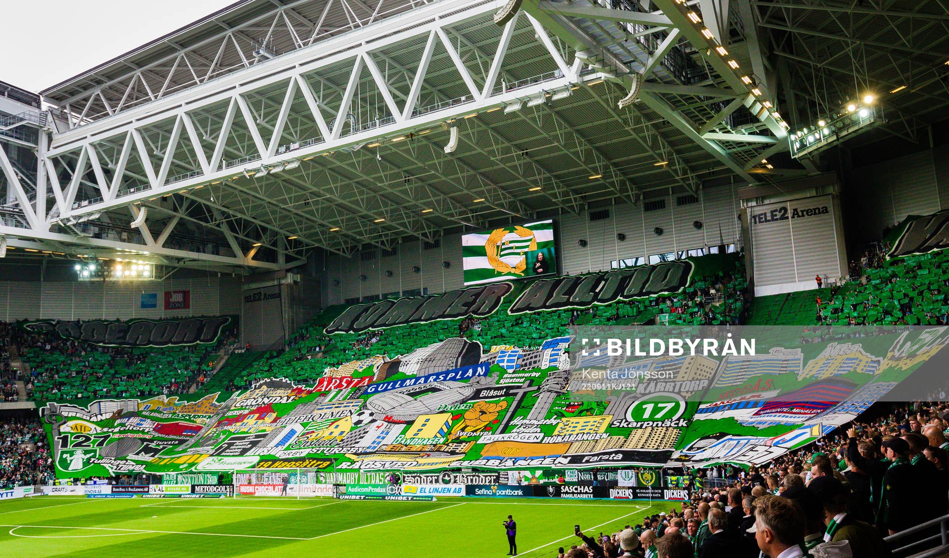 Hammarbys supportrar med tifo