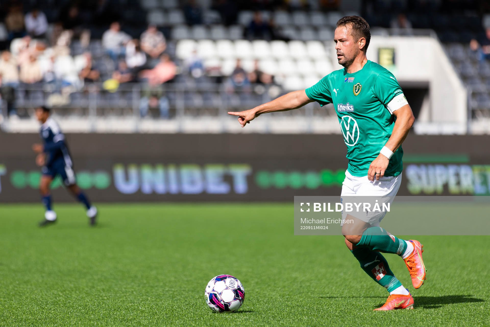 Jönköpings Södras Fredric Fendrich under fotbollsmatchen i Superettan mellan Utsikten och Jönköpings Södra den 11 september 2022 i Göteborg.