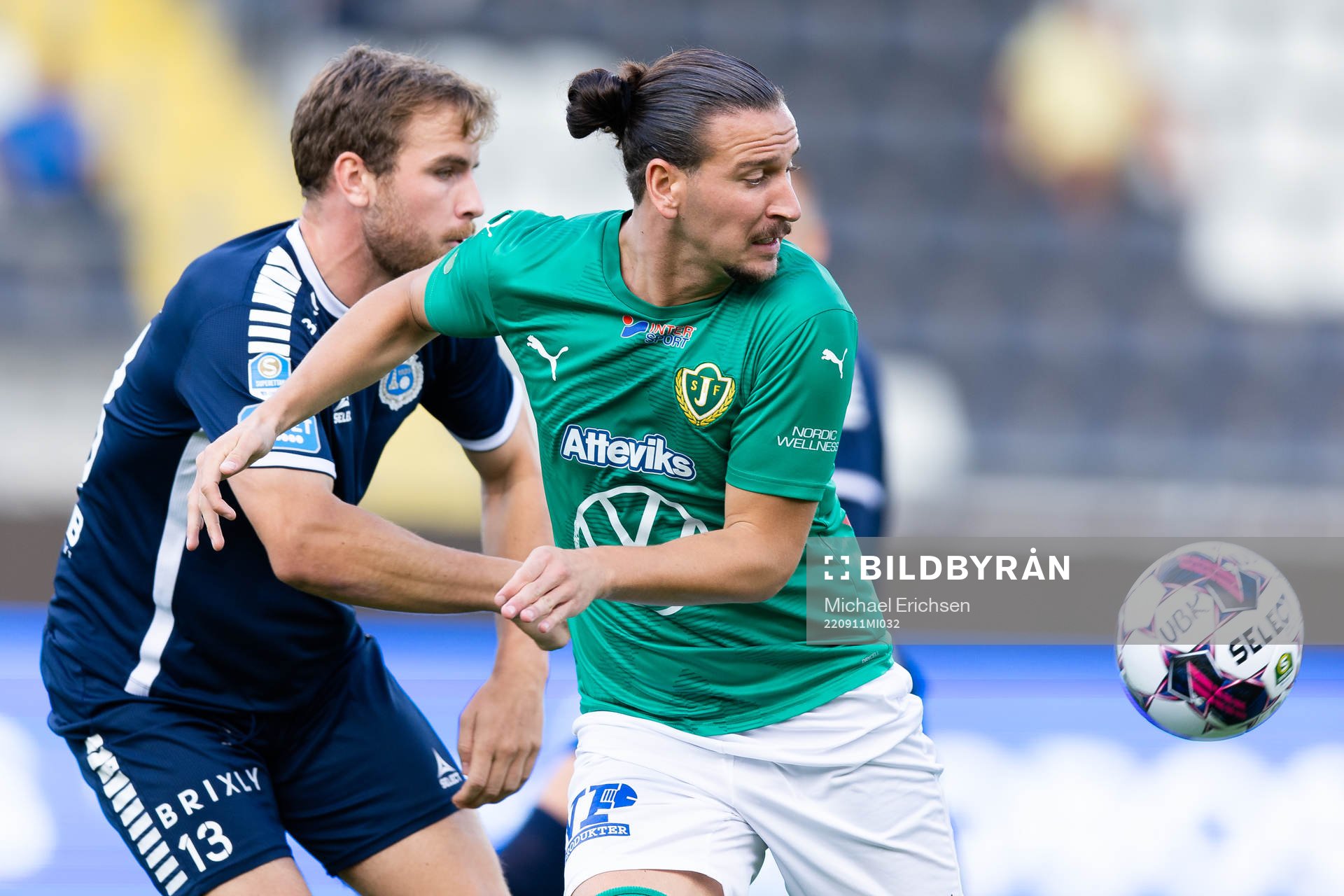Utsiktens Erik Gunnarsson och Jönköpings Södras Edin