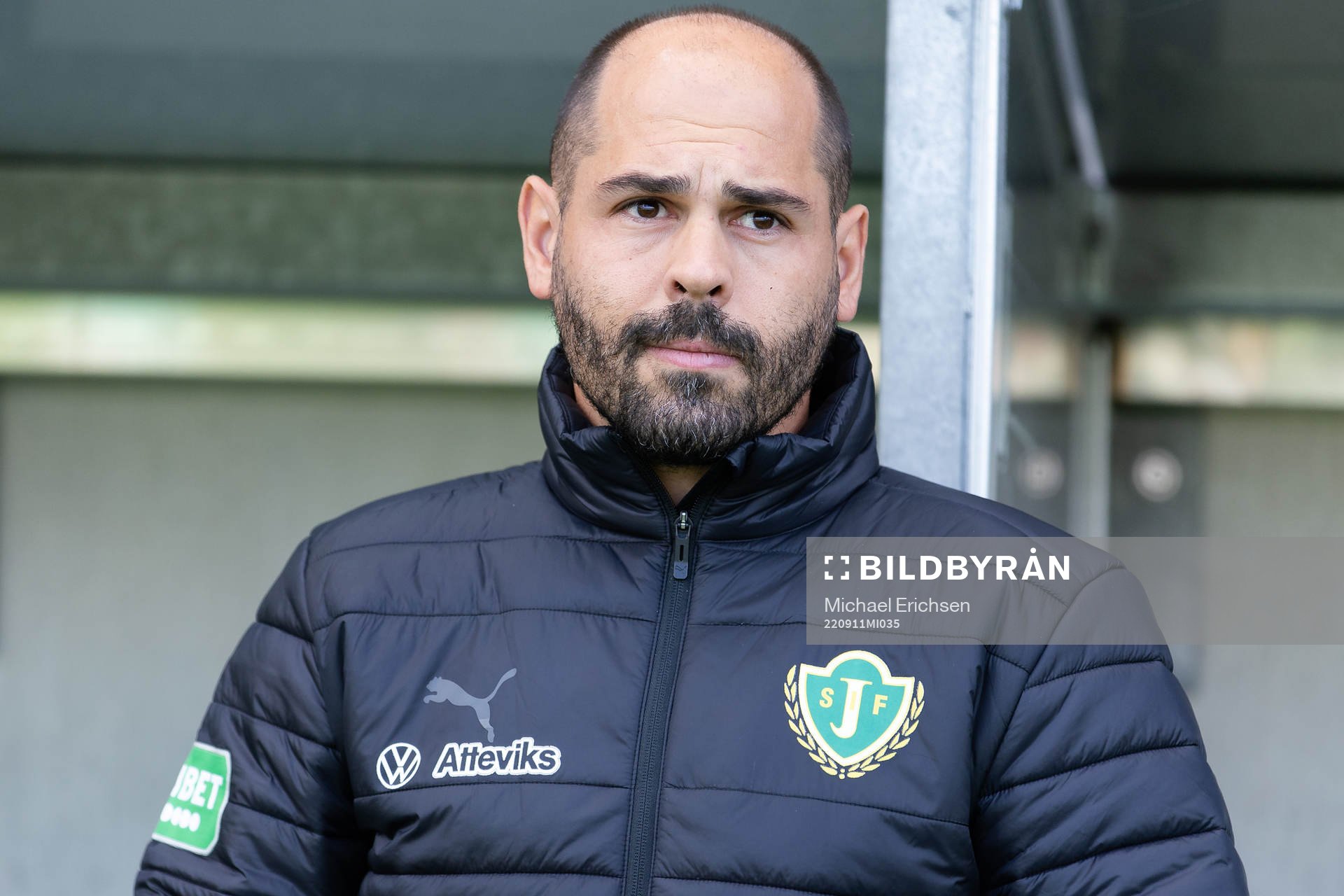 Jönköpings Södras tränare Oscar Garcia Rodrigues innan