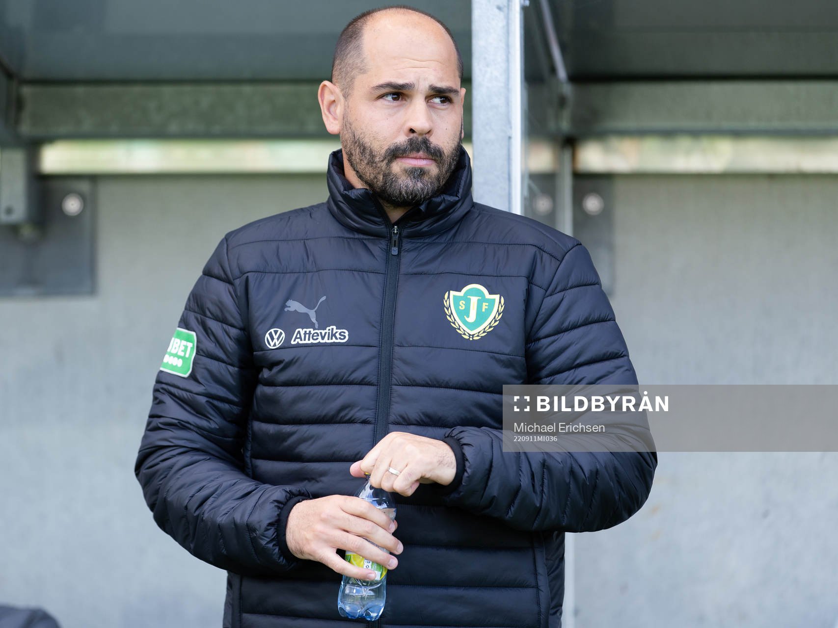 Jönköpings Södras tränare Oscar Garcia Rodrigues innan