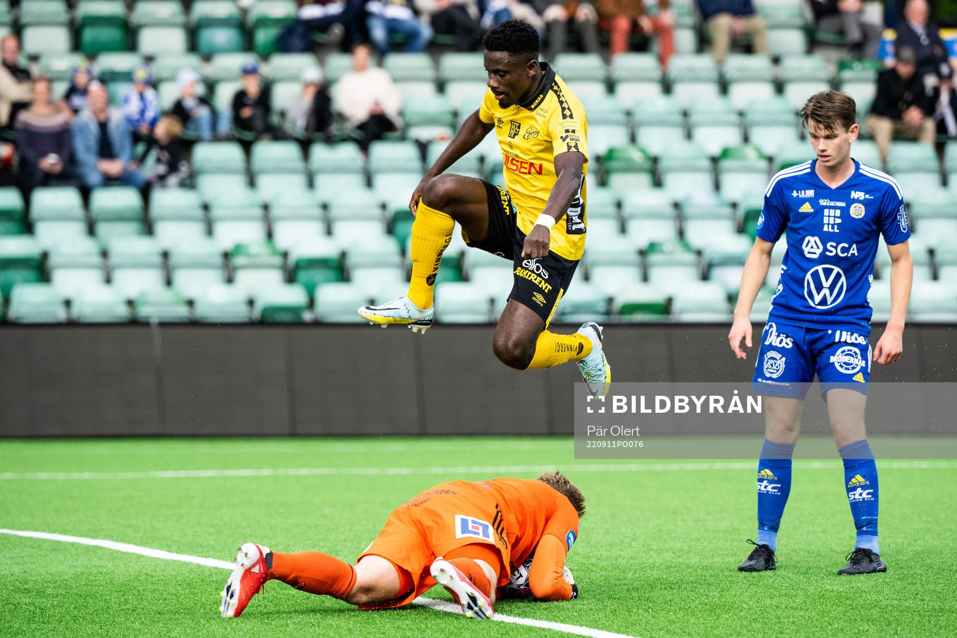 Elfsborgs Michael Baidoo och GIF Sundsvalls målvakt