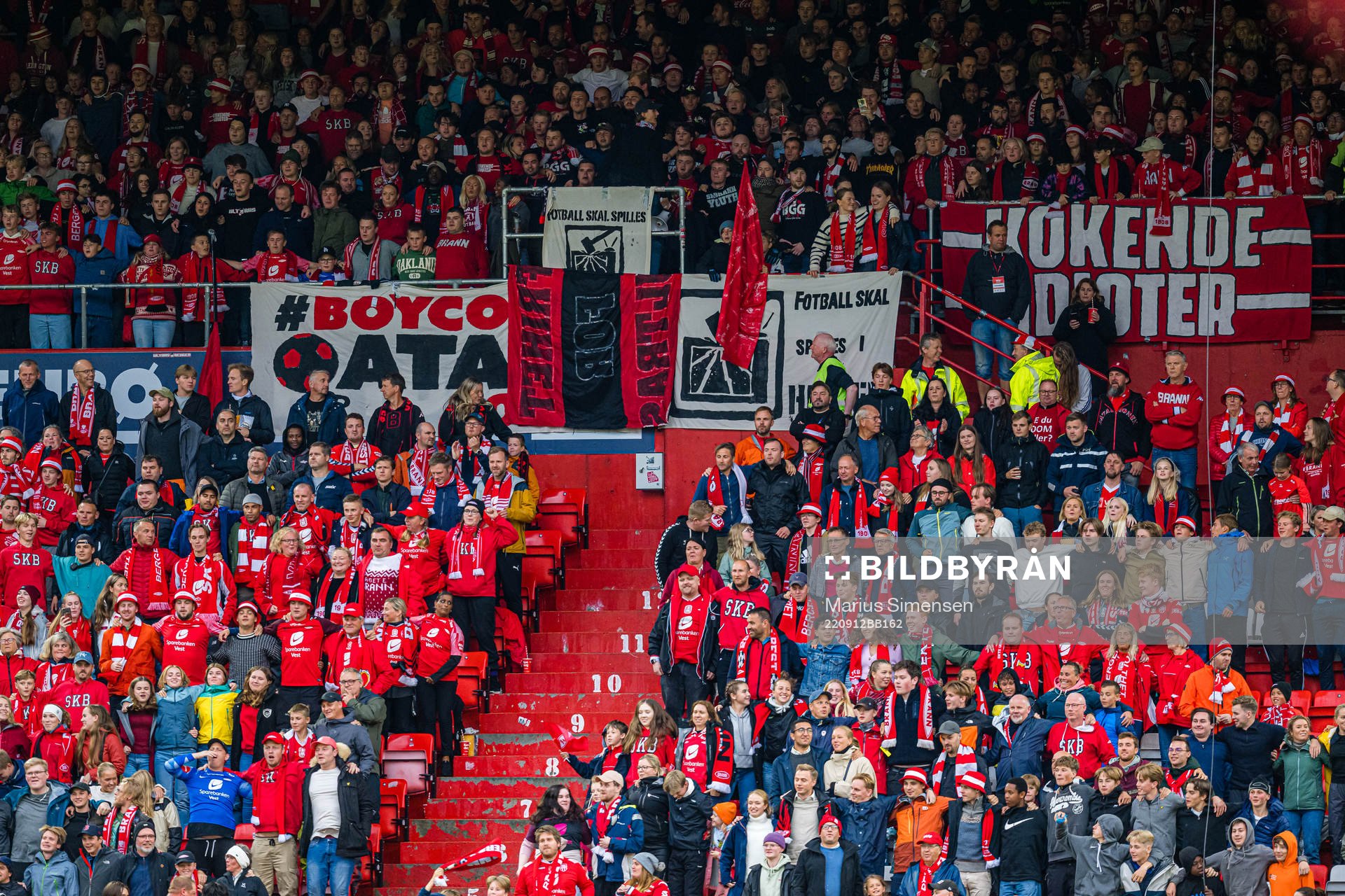 Spectators in the stands