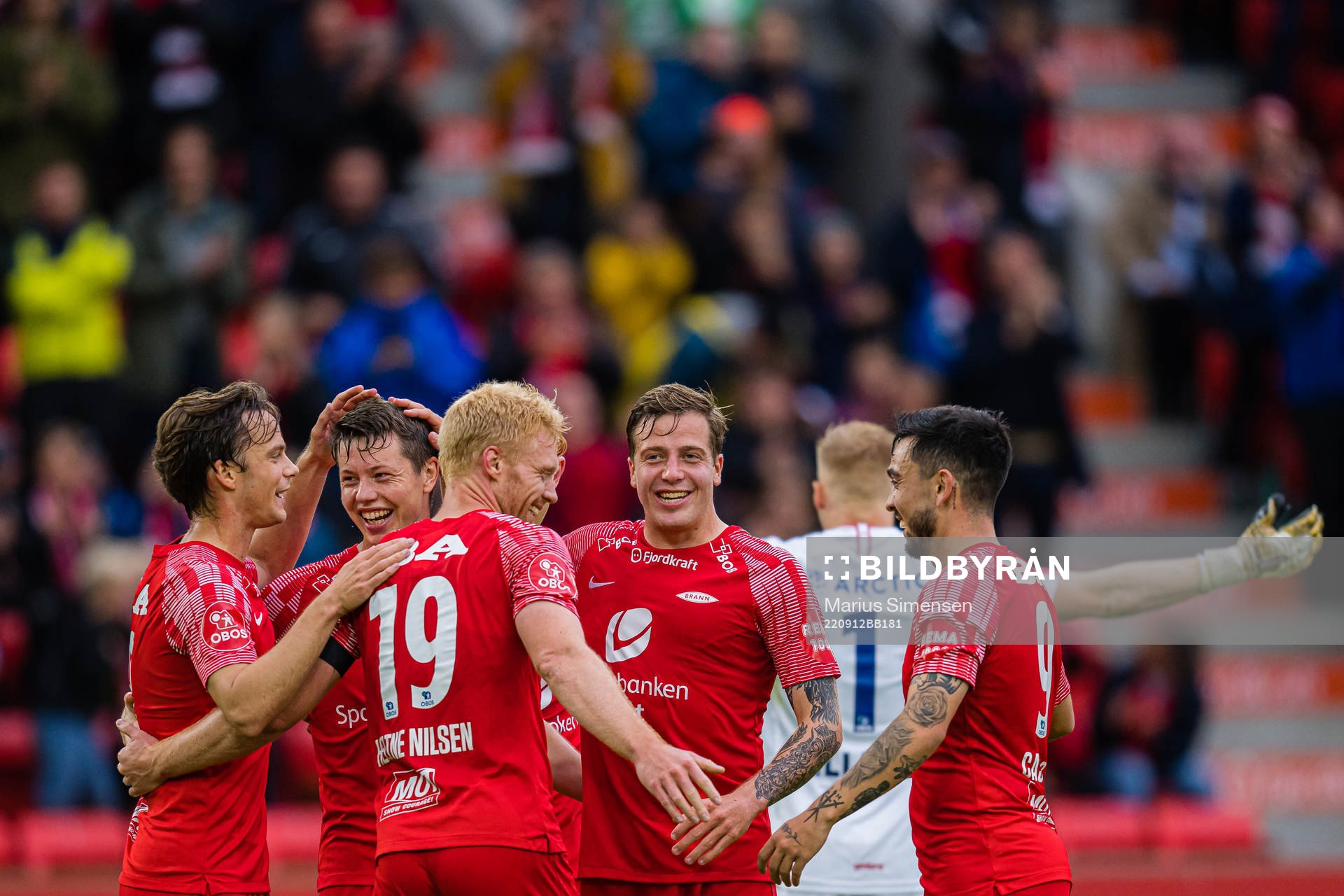 Mathias Knutsen Rasmussen of Brann celebrates
