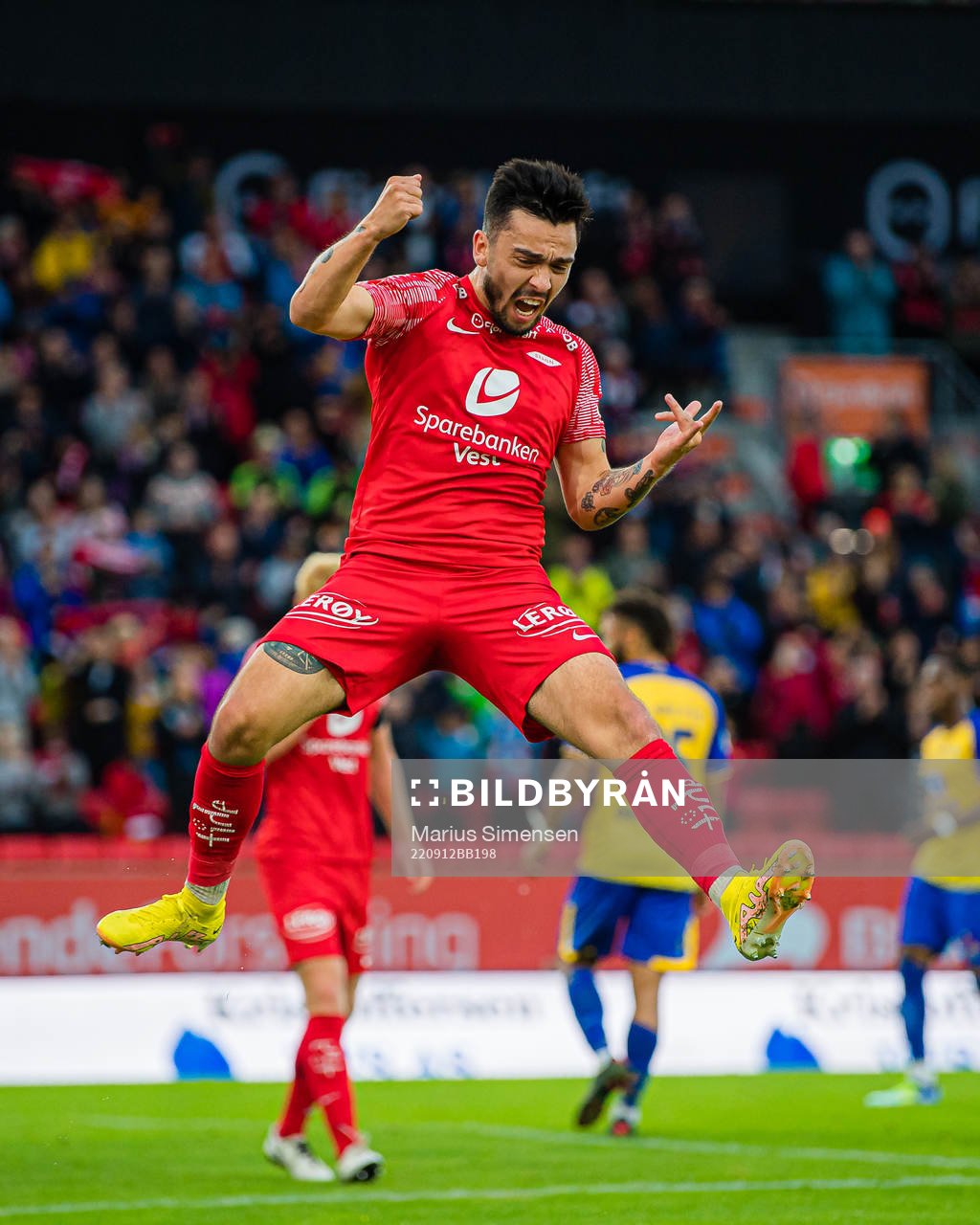 Niklas Fernando Nygaard Castro of Brann celebrates