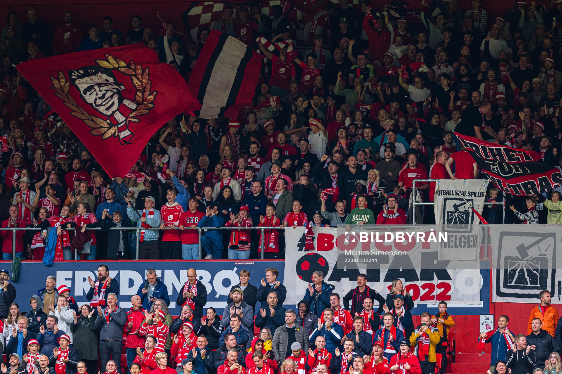 Spectators in the stands