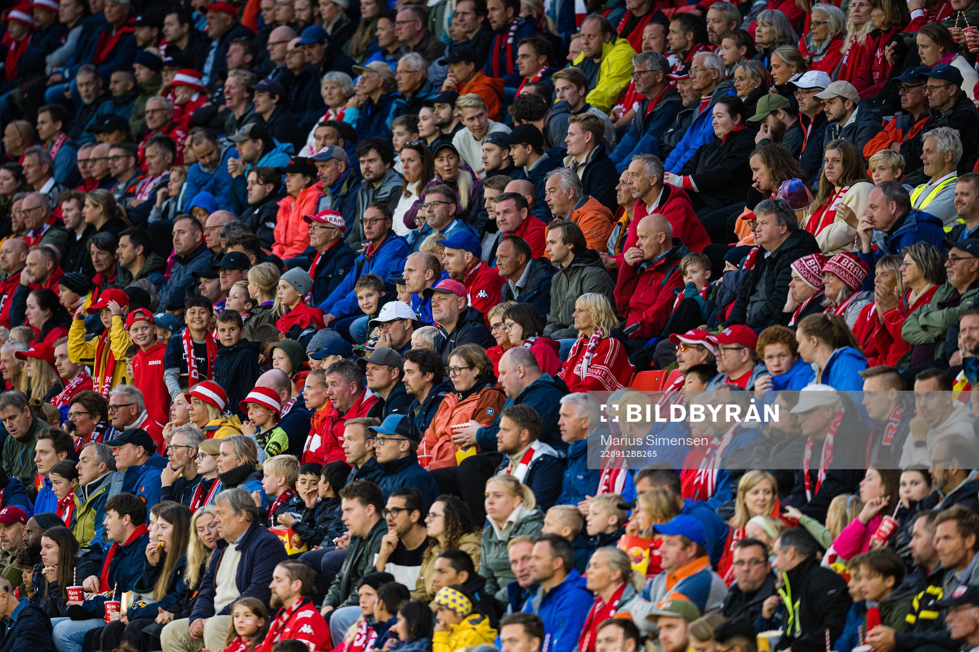 Spectators in the stands