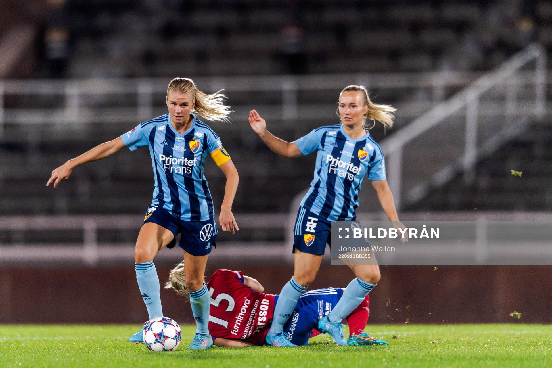 Djurgårdens Nellie Lilja och Tove Almqvist