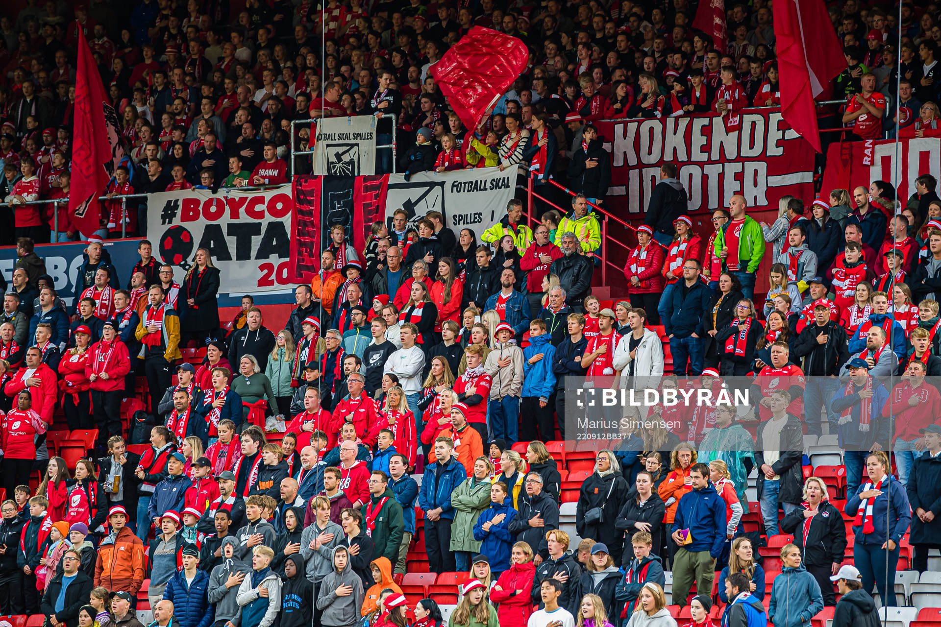 Spectators in the stands