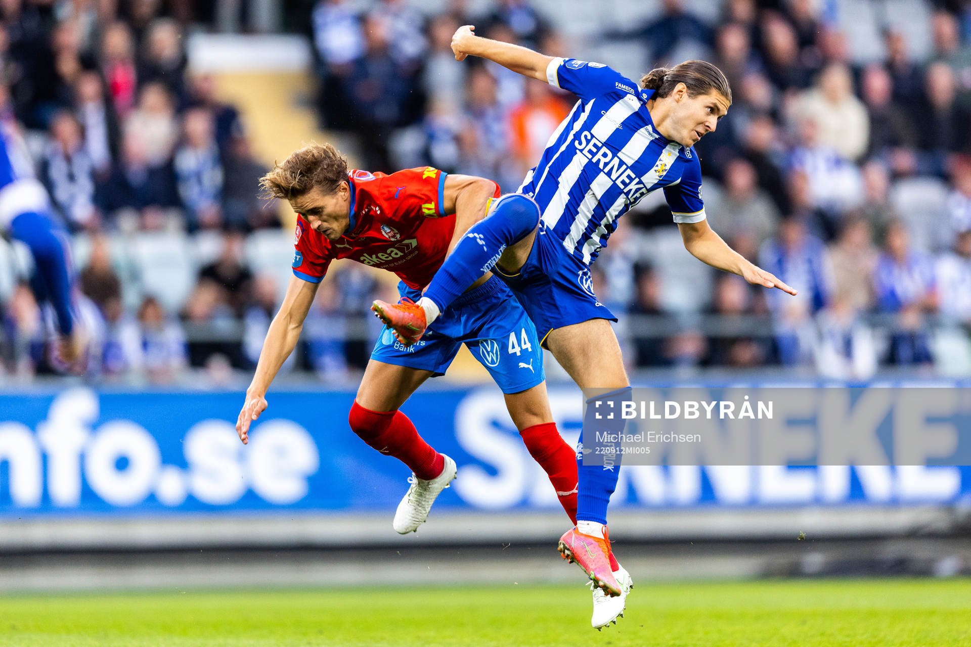 Helsingborgs Thomas Rogne och IFK Göteborgs Eman Markovic