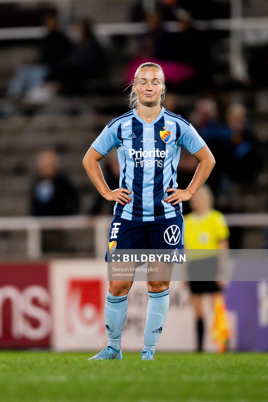 Djurgårdens Tove Almqvist deppar
