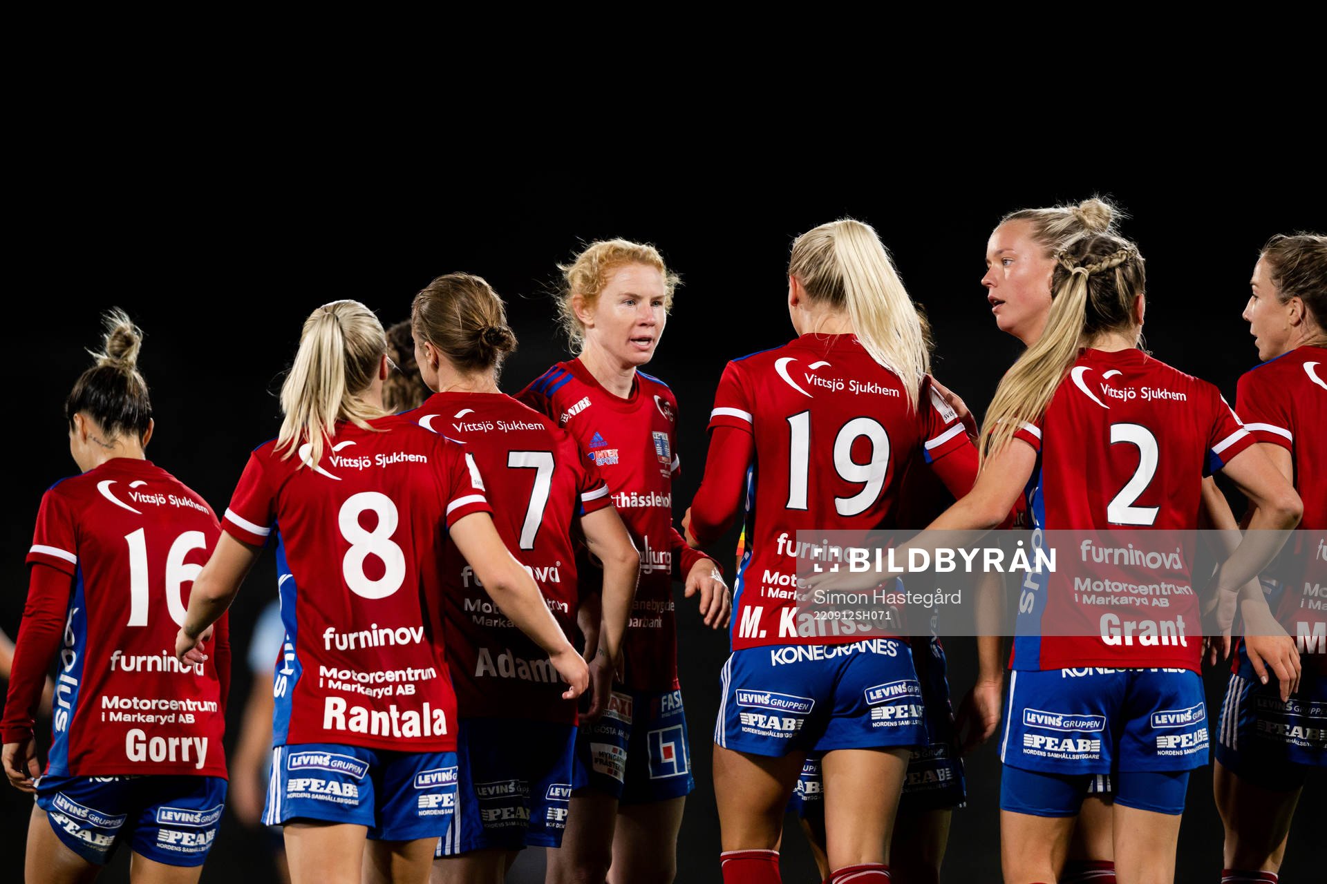Vittsjös Clare Polkinghorne jublar efter 0-3 under fotbollsmatchen i Damallsvenskan mellan Djurgården och Vittsjö den 12 september 2022 i Stockholm.