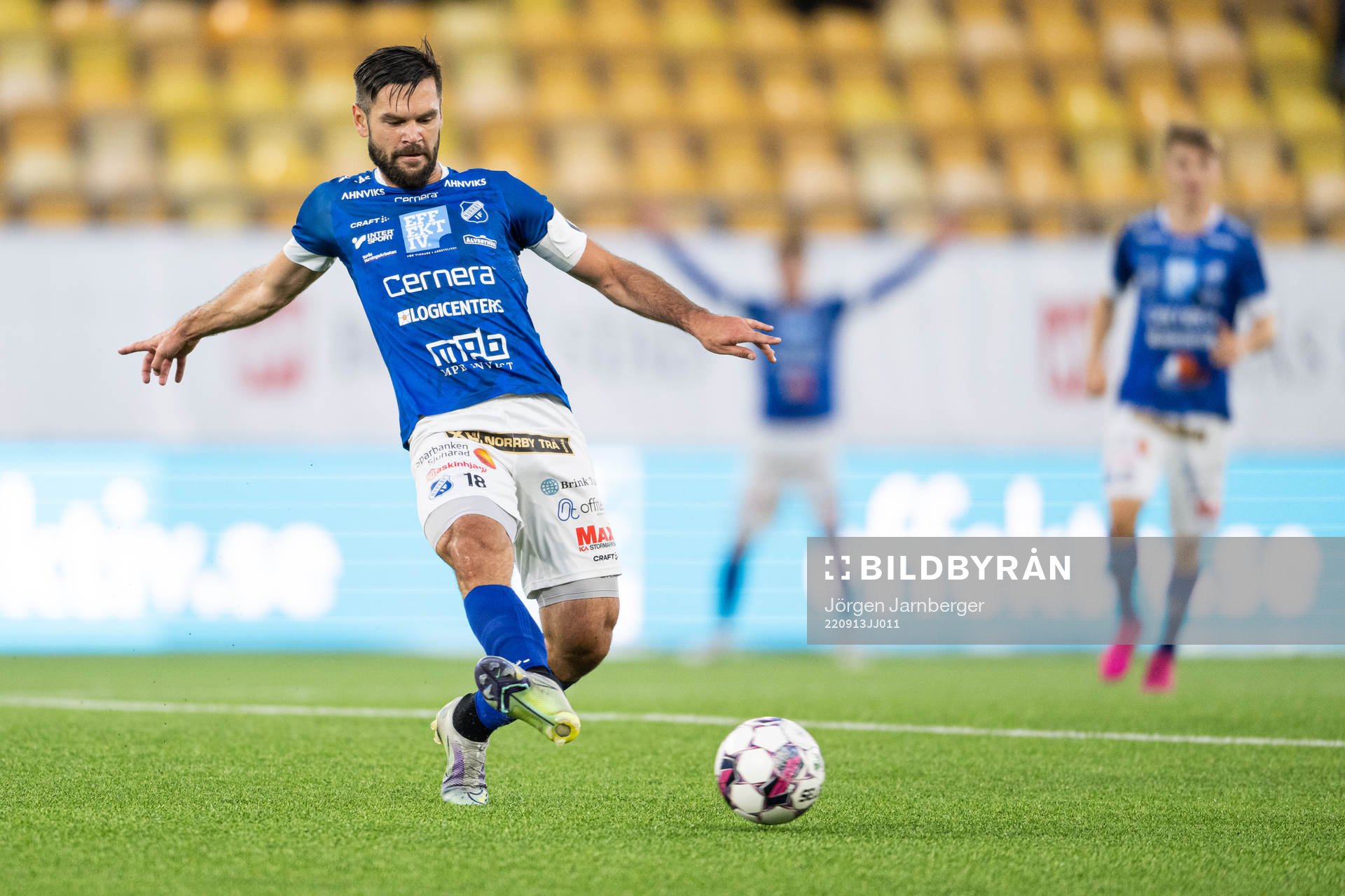 Norrbys Ivo Pekalski under fotbollsmatchen i Superettan mellan Norrby och Halmstad den 13 september 2022 i Borås. 