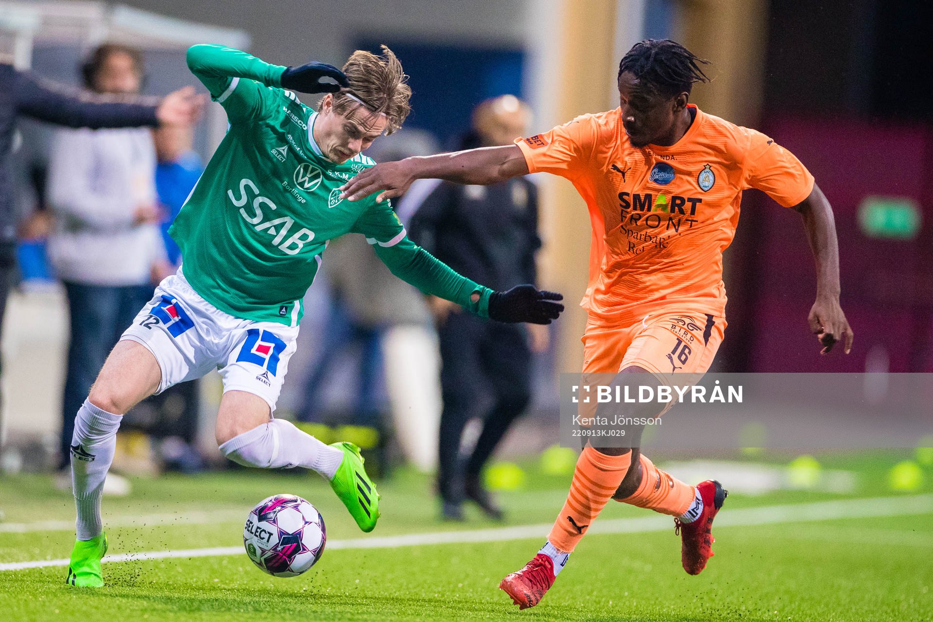 Brages Johan Arvidsson och AFC Eskilstunas York Rafael