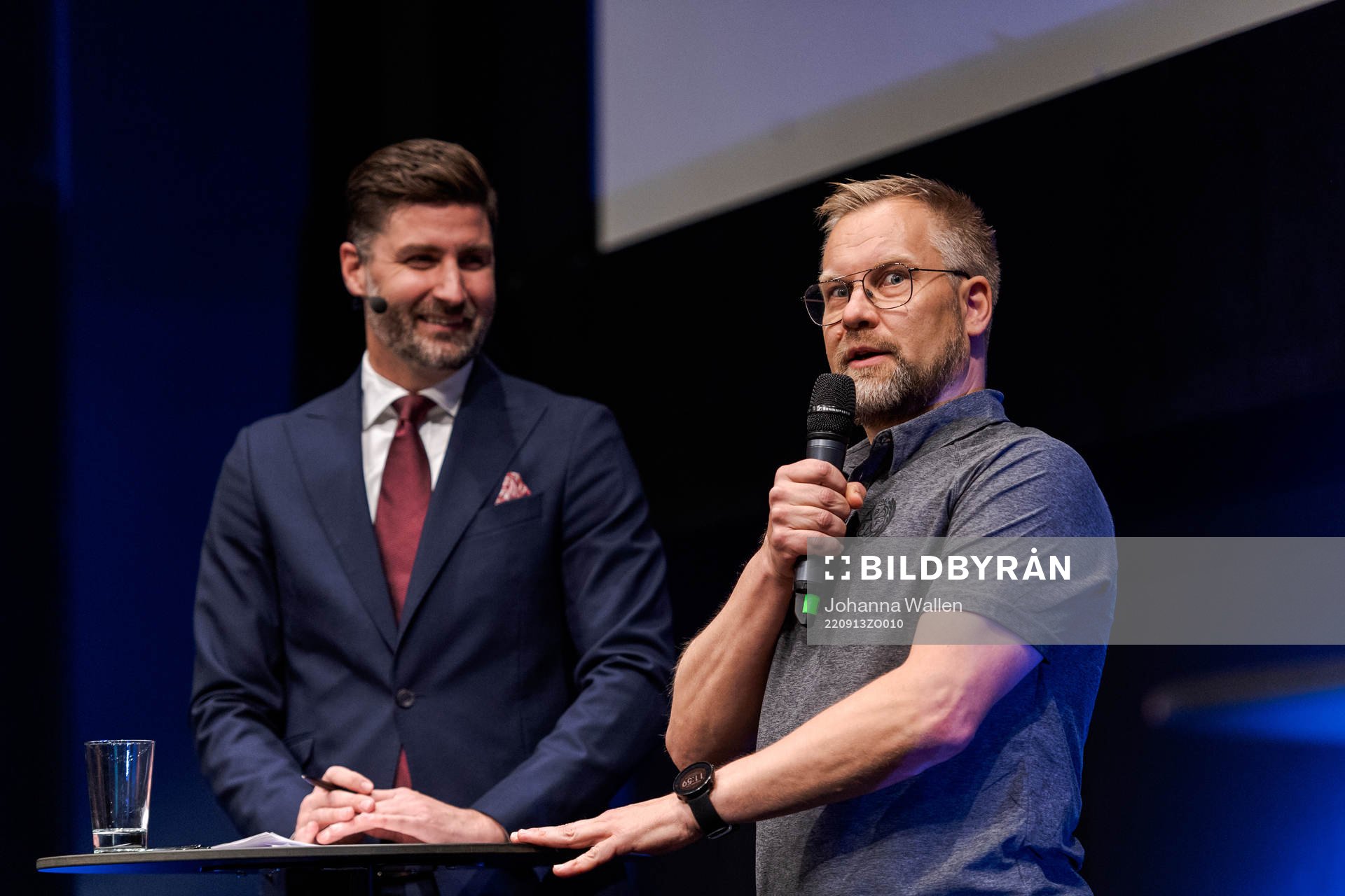 C Mores Björn Oldeen och Brynäs tränare Mikko Manner