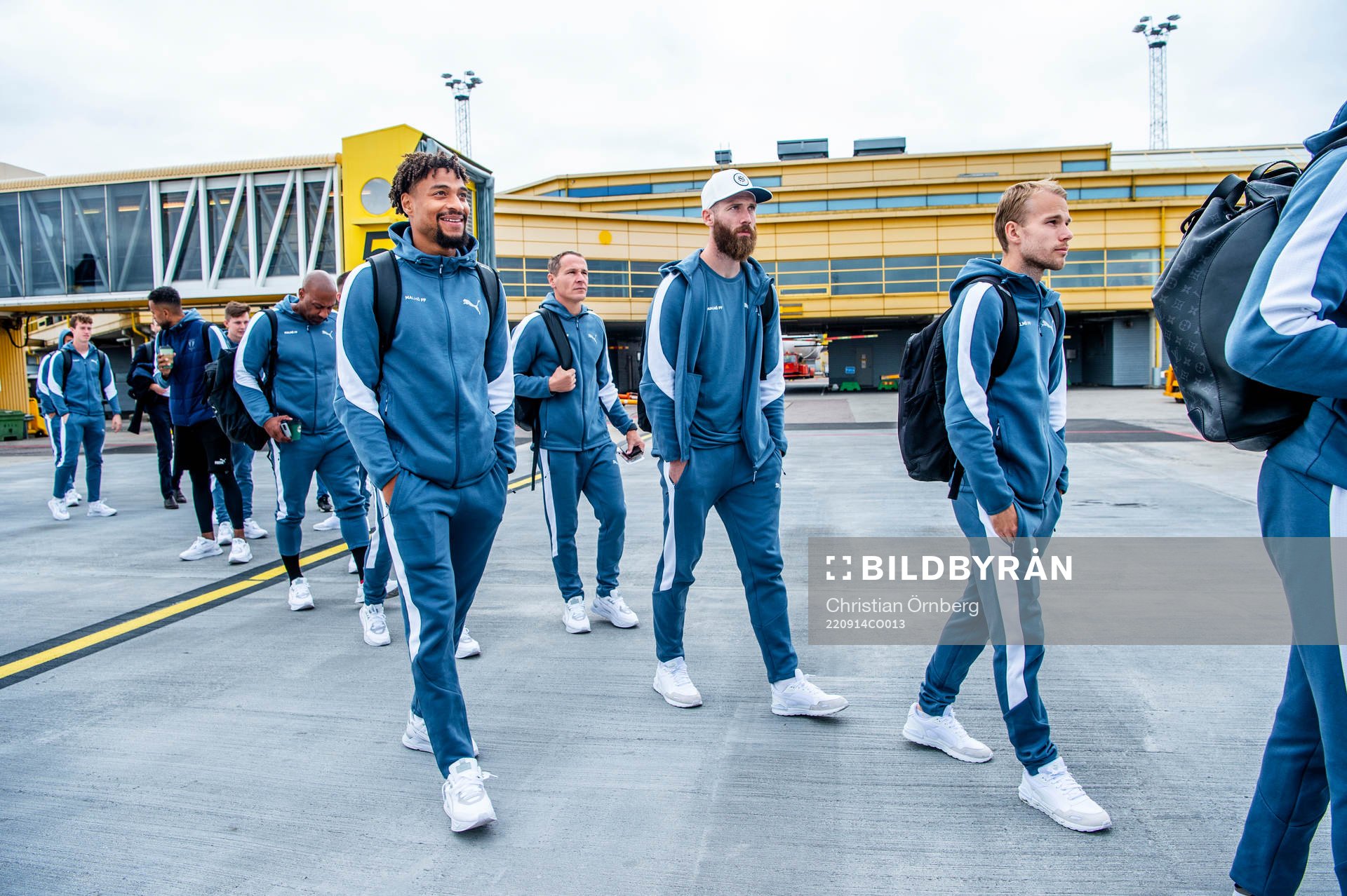 Joseph Ceesay, Jo Inge Berget and Oscar Lewicki of Malmö FF