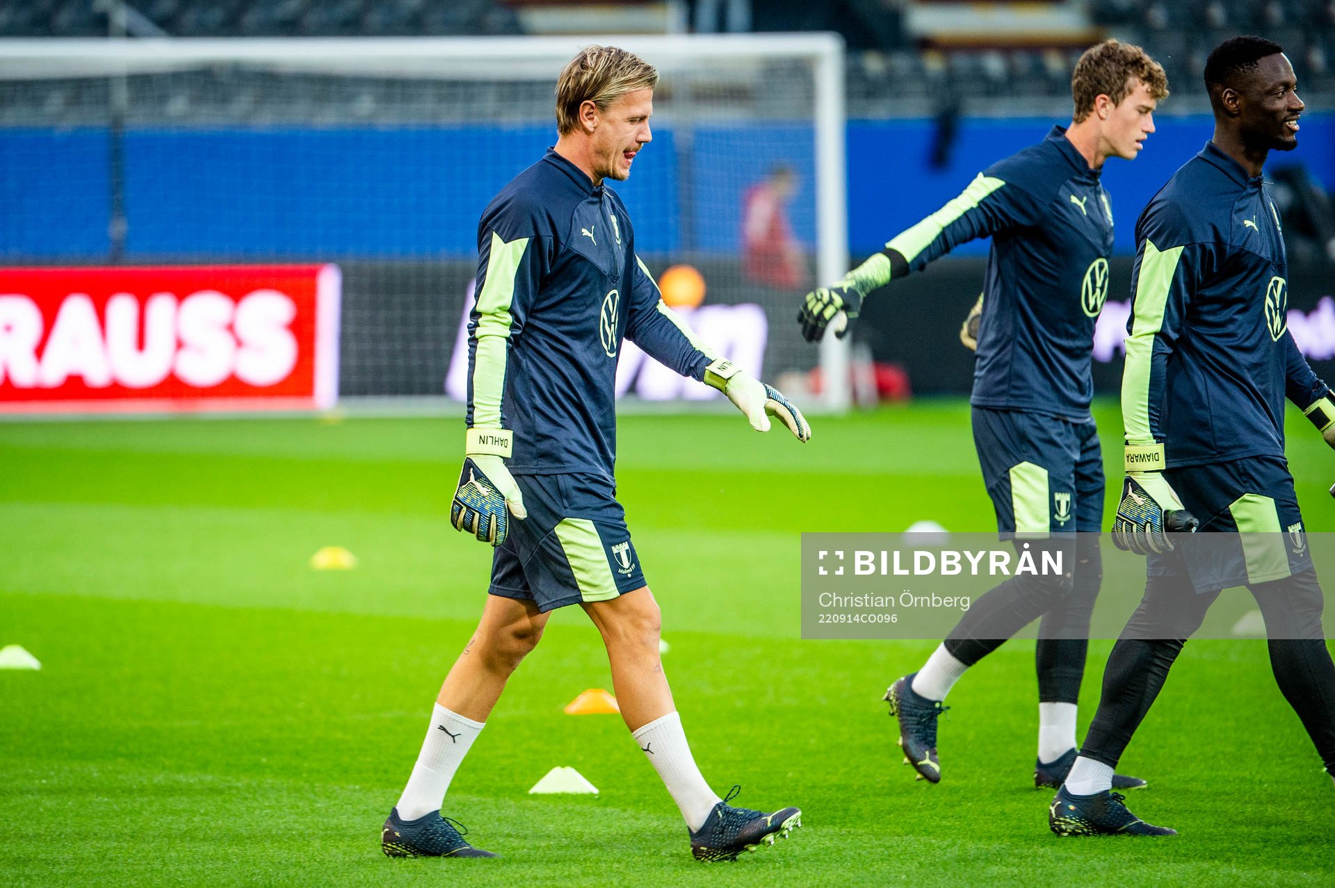 Goalkeeper Johan Dahlin, goalkeeper Viktor Andersson and