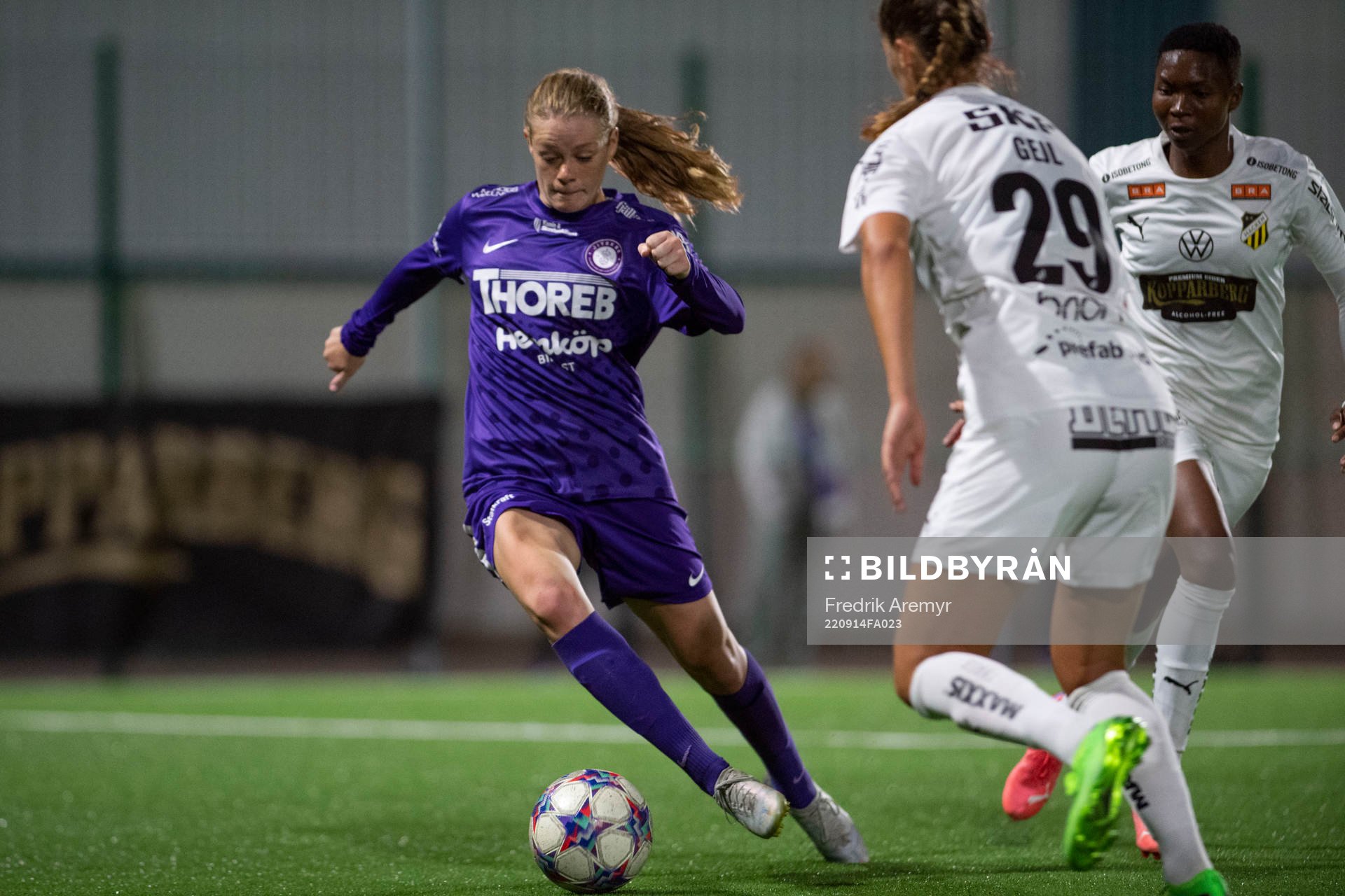 Jitex Sofia Reidy under fotbollsmatchen i Svenska Cupen mellan Jitex och Häcken den 14 september 2022 i Mölndal. 