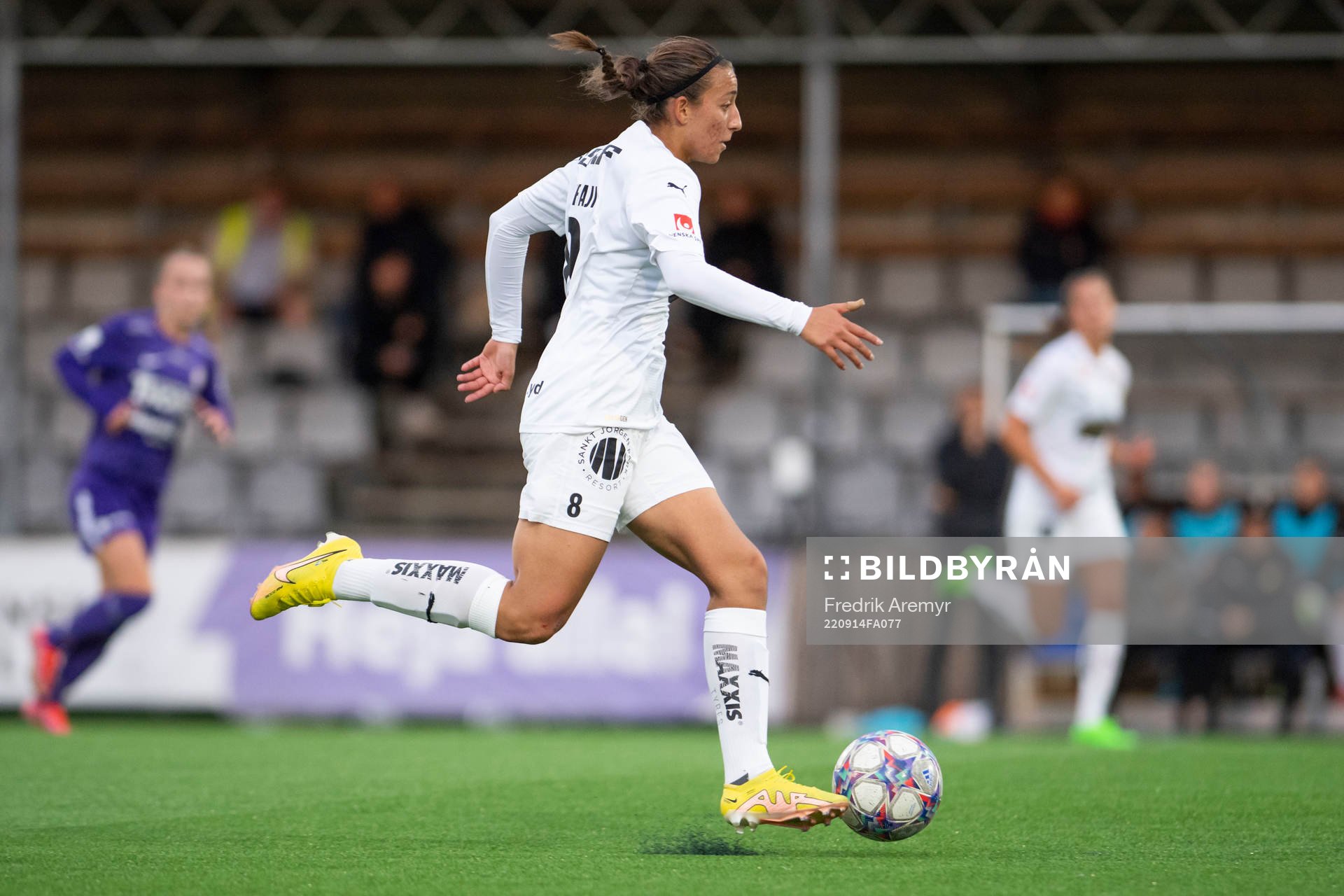 Häckens Rosa Kafaji under fotbollsmatchen i Svenska Cupen mellan Jitex och Häcken den 14 september 2022 i Mölndal. 