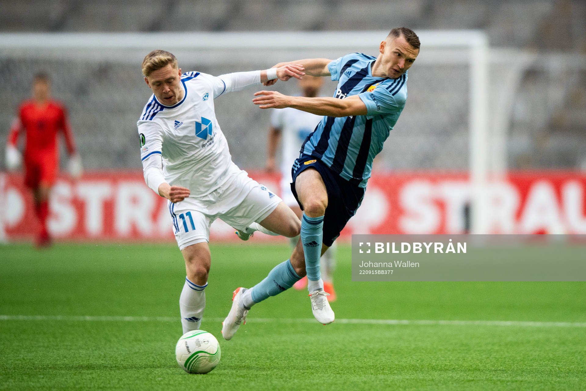 Ola Brynhildsen of Molde and Piotr Johansson of Djurgården
