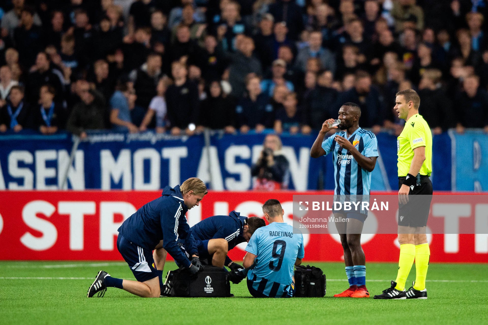 Haris Radetinac of Djurgården in pain