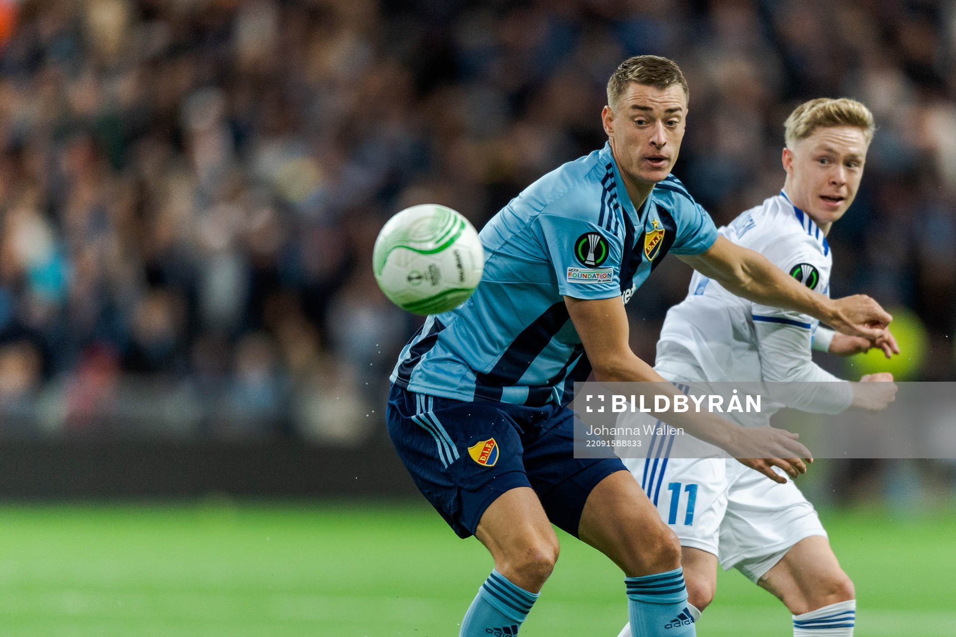 Jesper Löfgren of Djurgårdens and Ola Brynhildsen of Molde