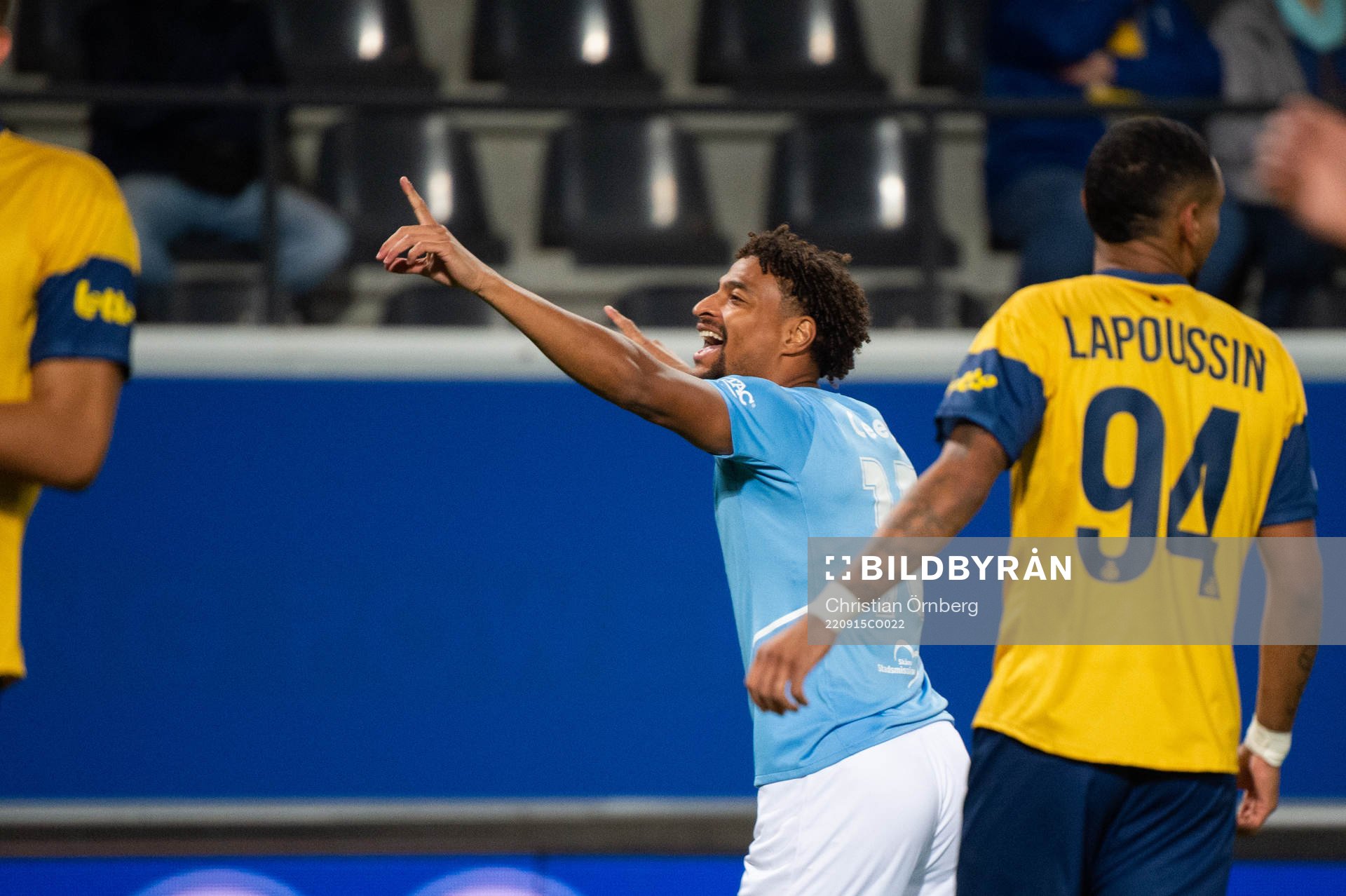 Joseph Ceesay of Malmö FF celebrates