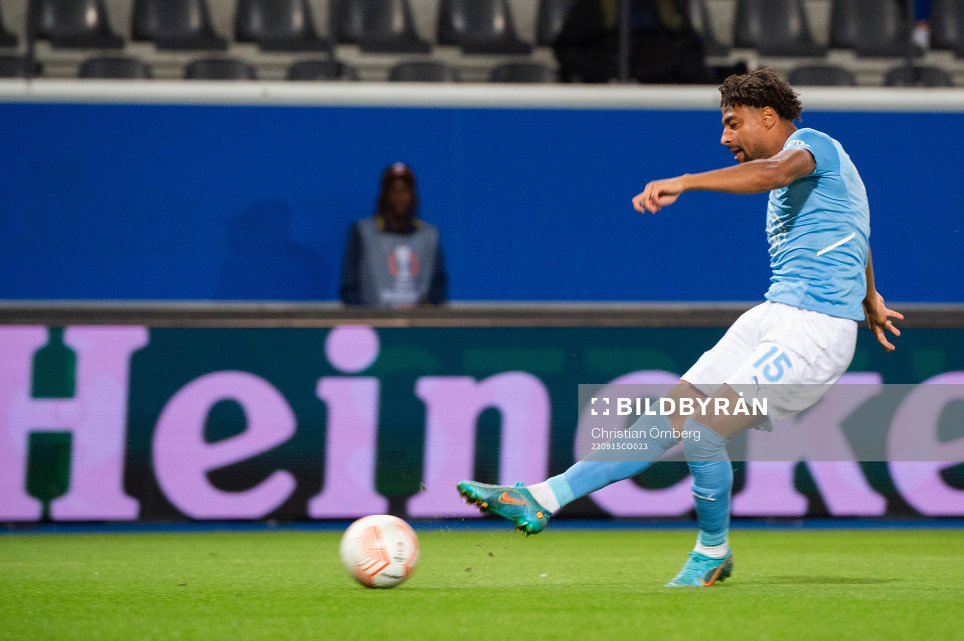 Joseph Ceesay of Malmö FF scores 0-1