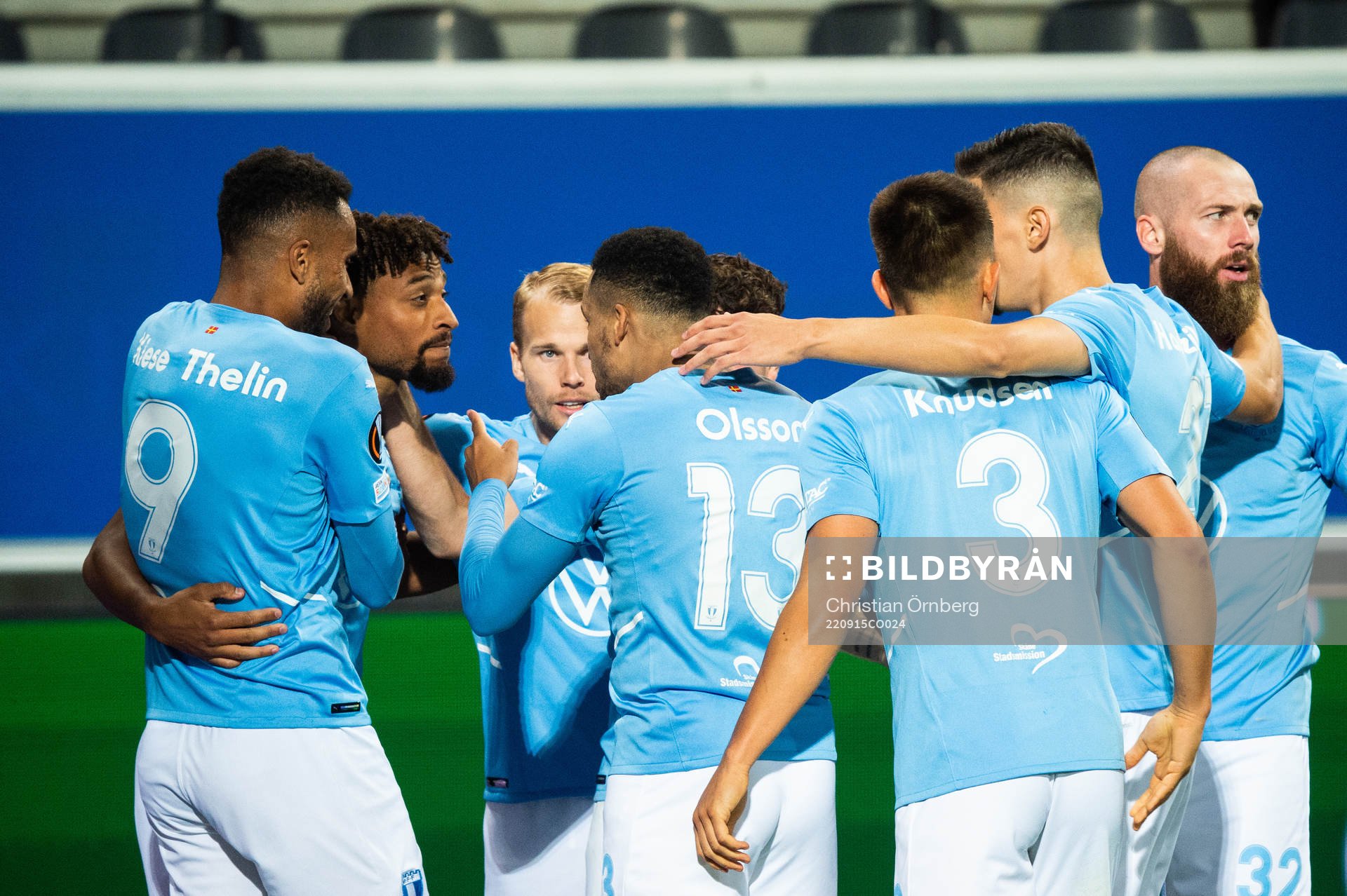 Joseph Ceesay of Malmö FF celebrate with team mates