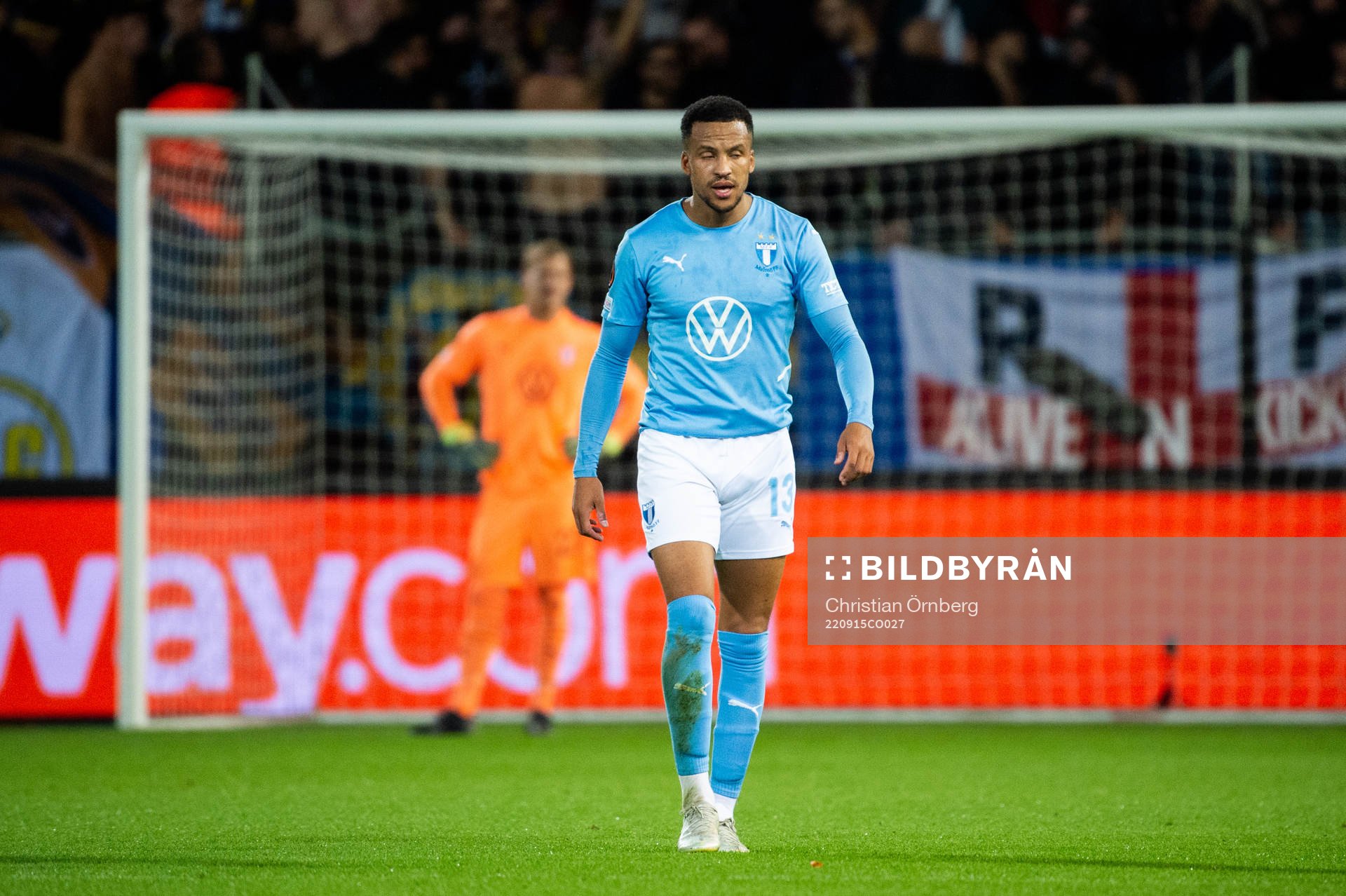 Martin Olsson of Malmö FF looks dejected