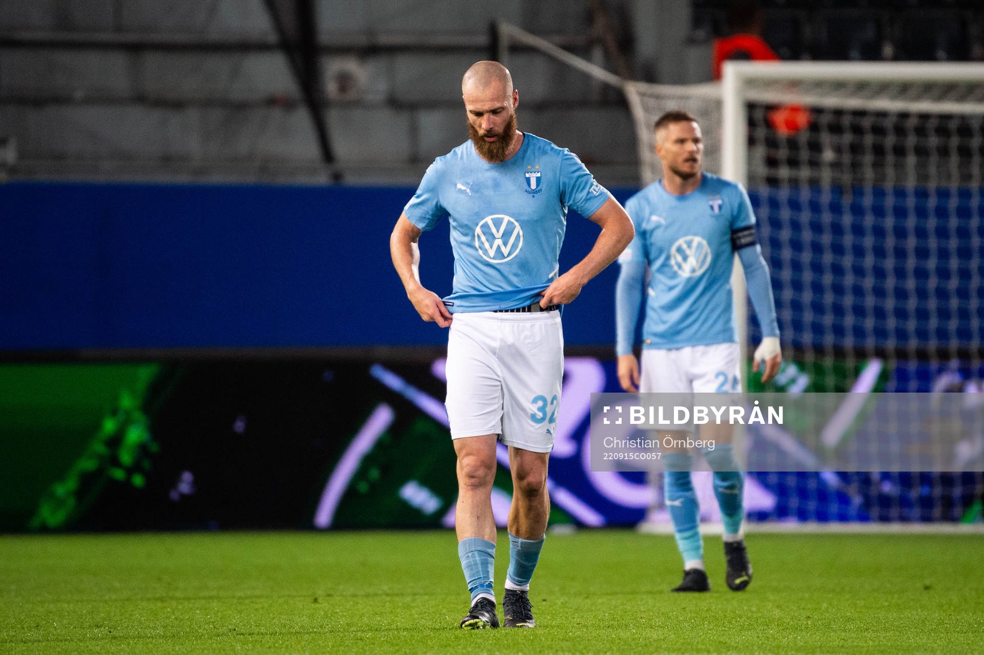 Jo Inge Berget of Malmö looks dejected