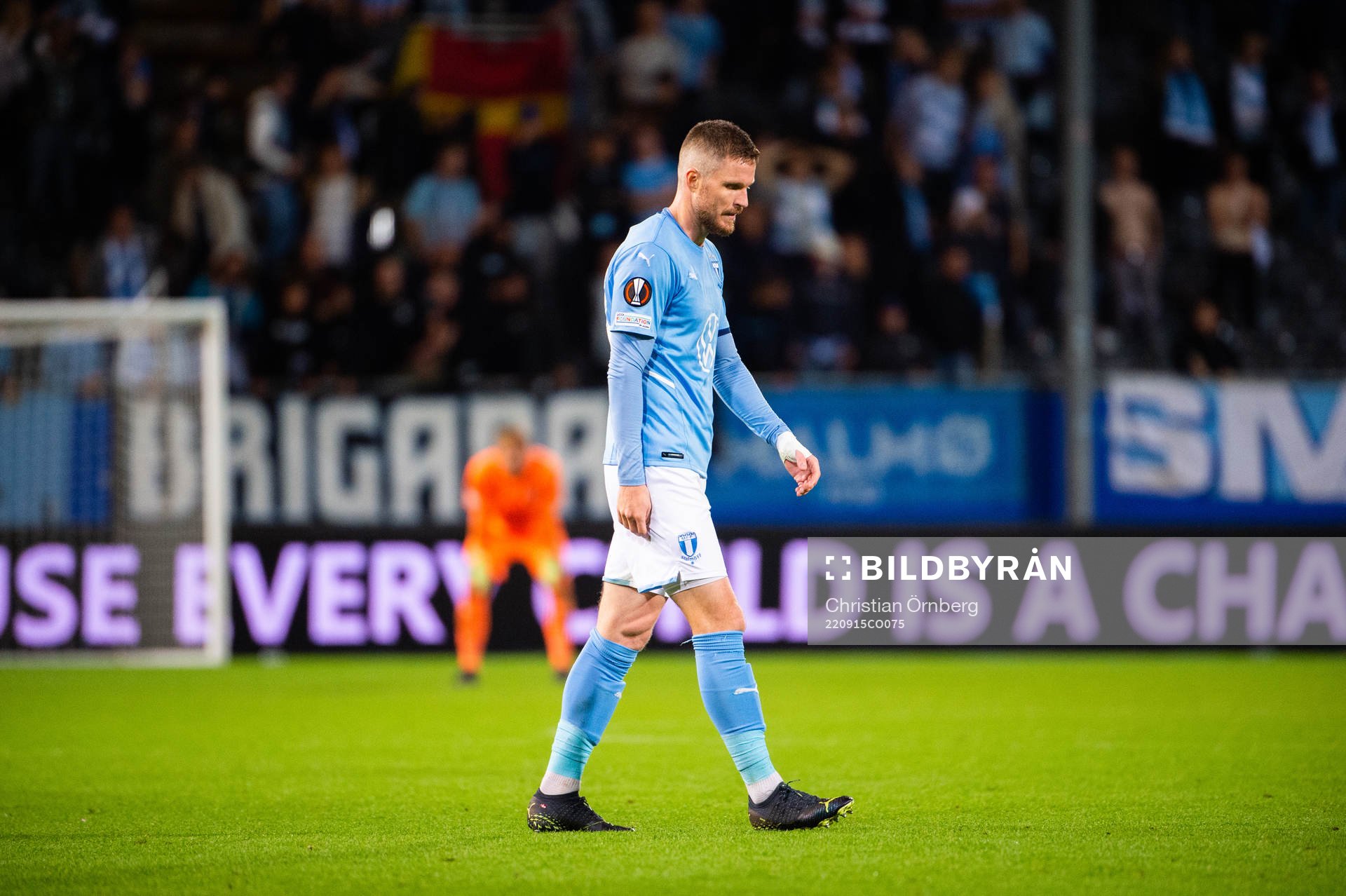Lasse Nielsen of Malmö looks dejected