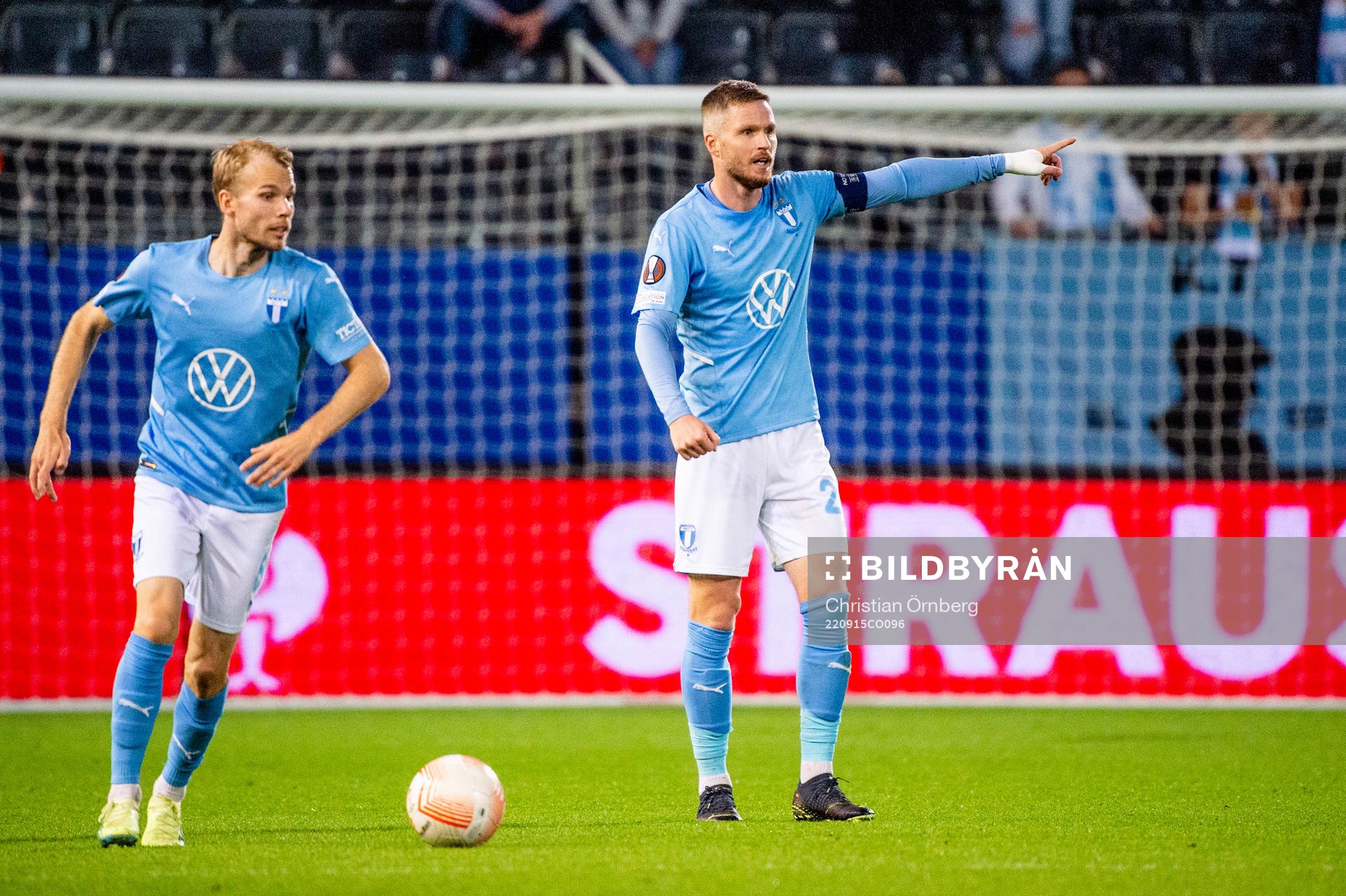 Oscar Lewicki and Lasse Nielsen of Malmö FF