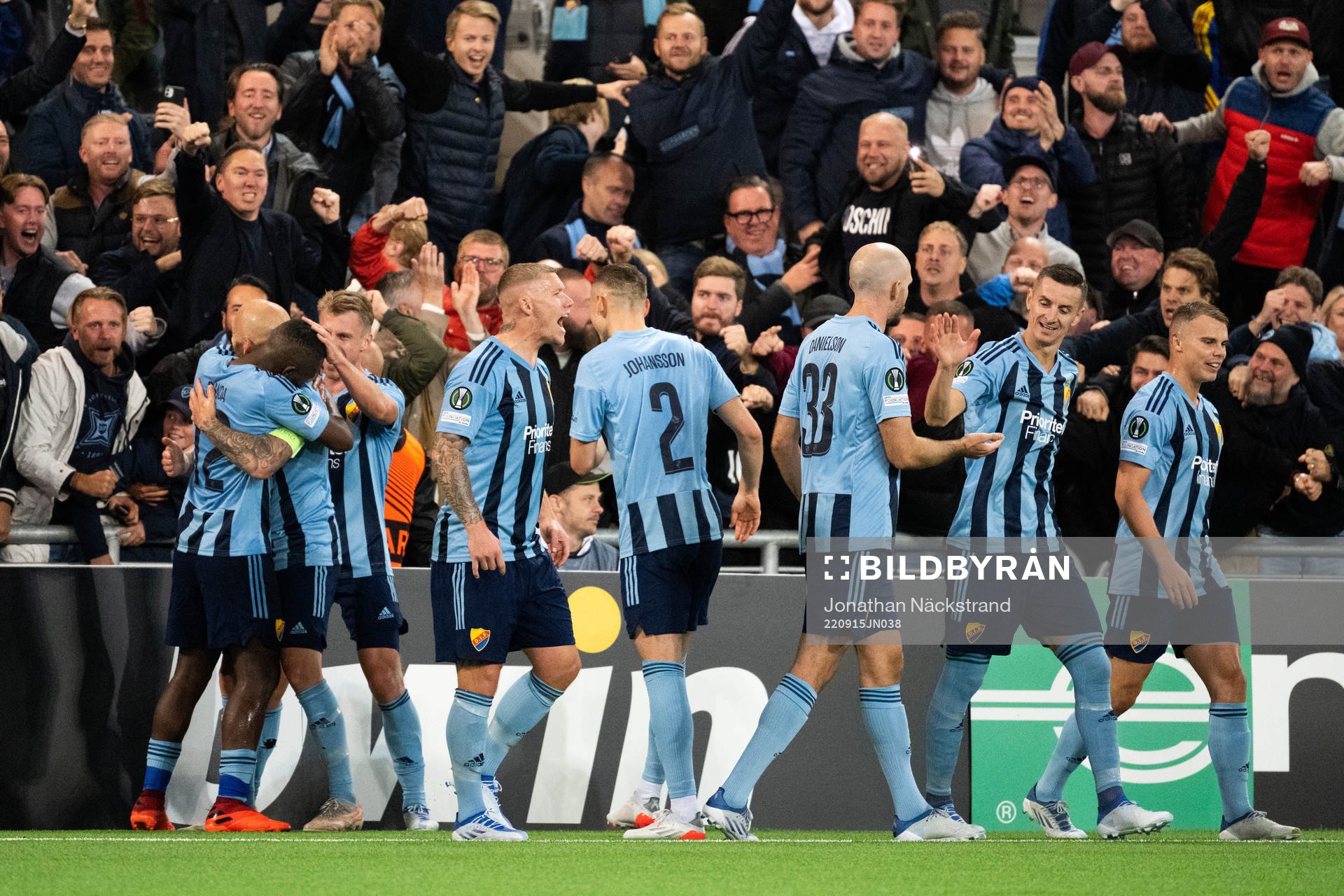 Players of Djurgården celebrate
