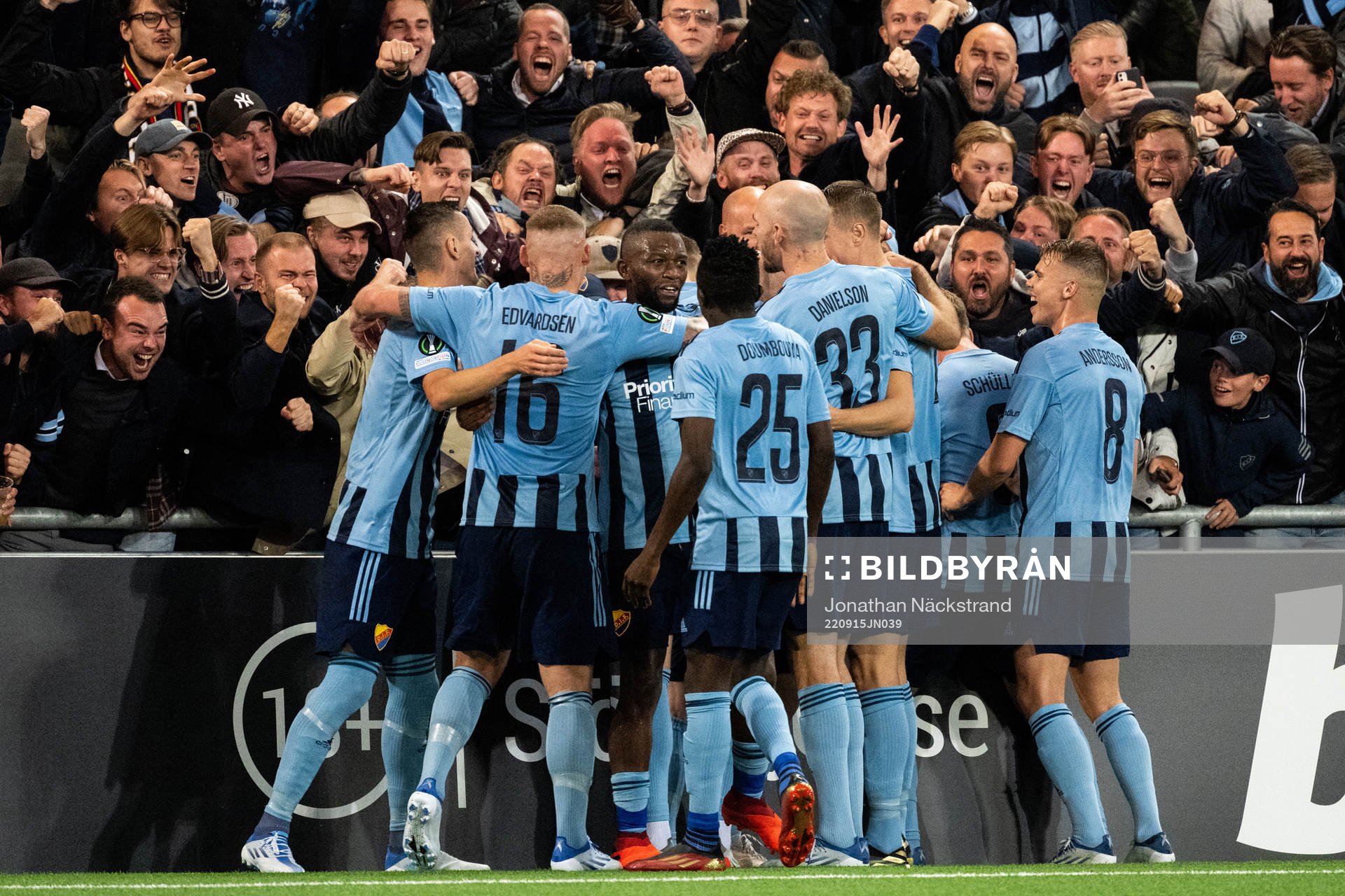 Players of Djurgården celebrate