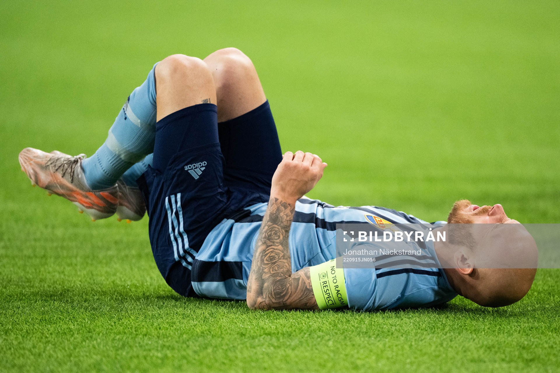 Magnus Eriksson of Djurgården in pain