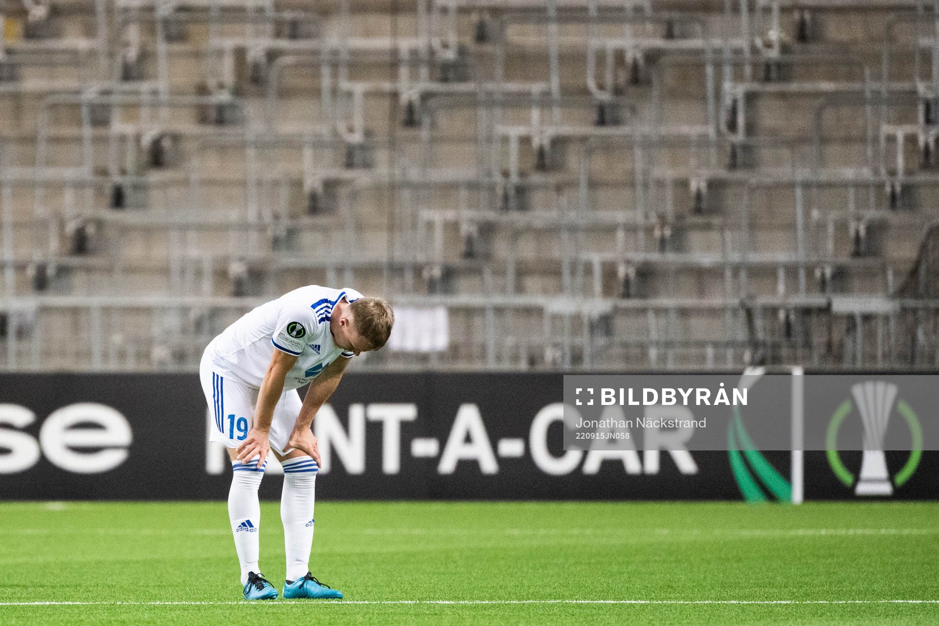 Eirik Haugan of Molde looks dejected